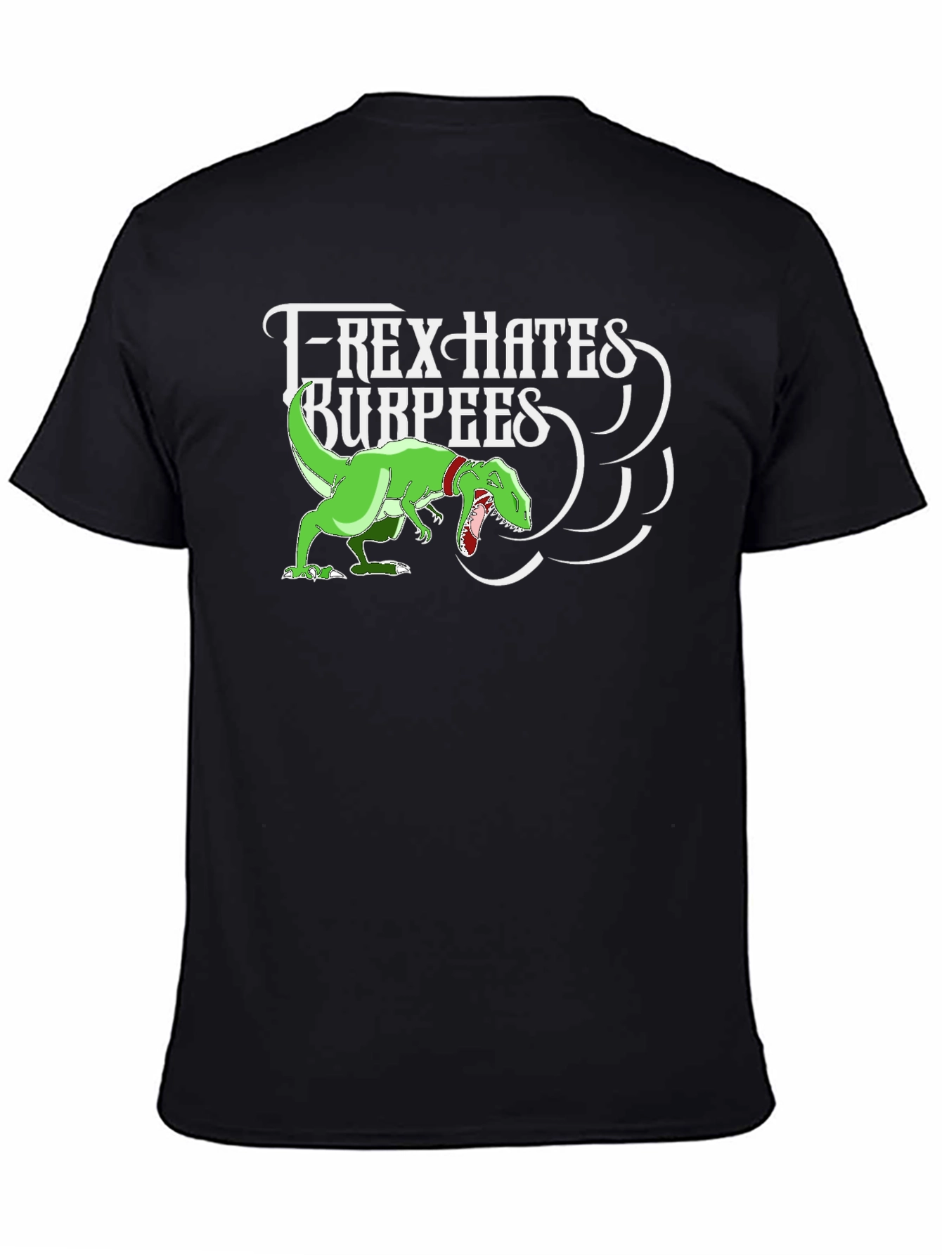 T-Rex Hates Burpees Graphic Tee - Black