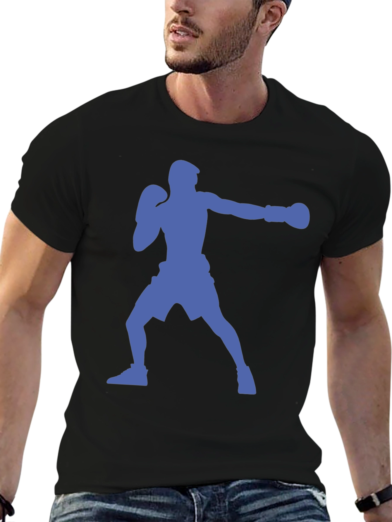 Boxing Silhouette T-Shirt - Stylish Graphic Tee