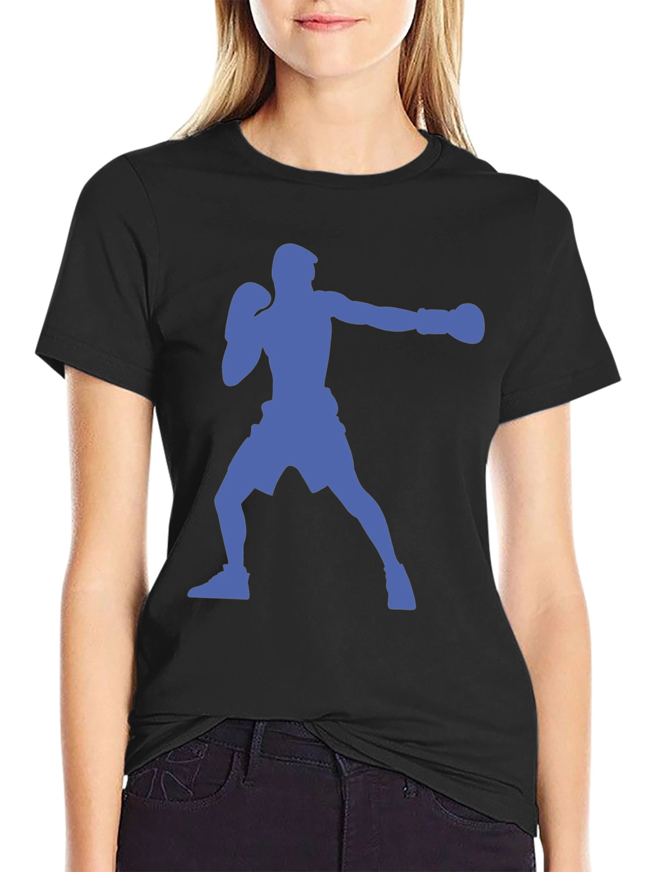 Boxing Silhouette T-Shirt - Stylish Graphic Tee