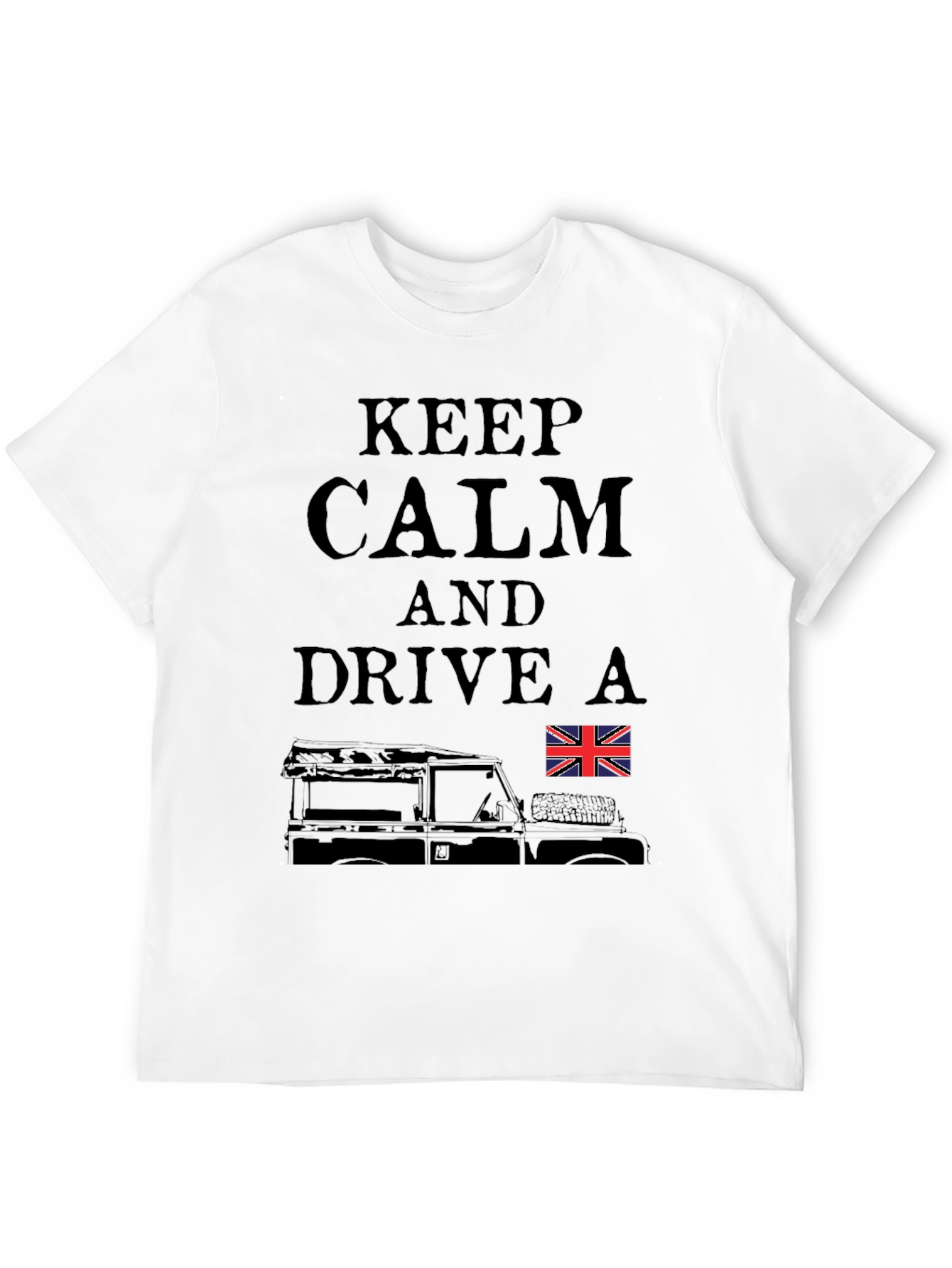 Keep Calm Drive a Land Rover T-Shirt - Black