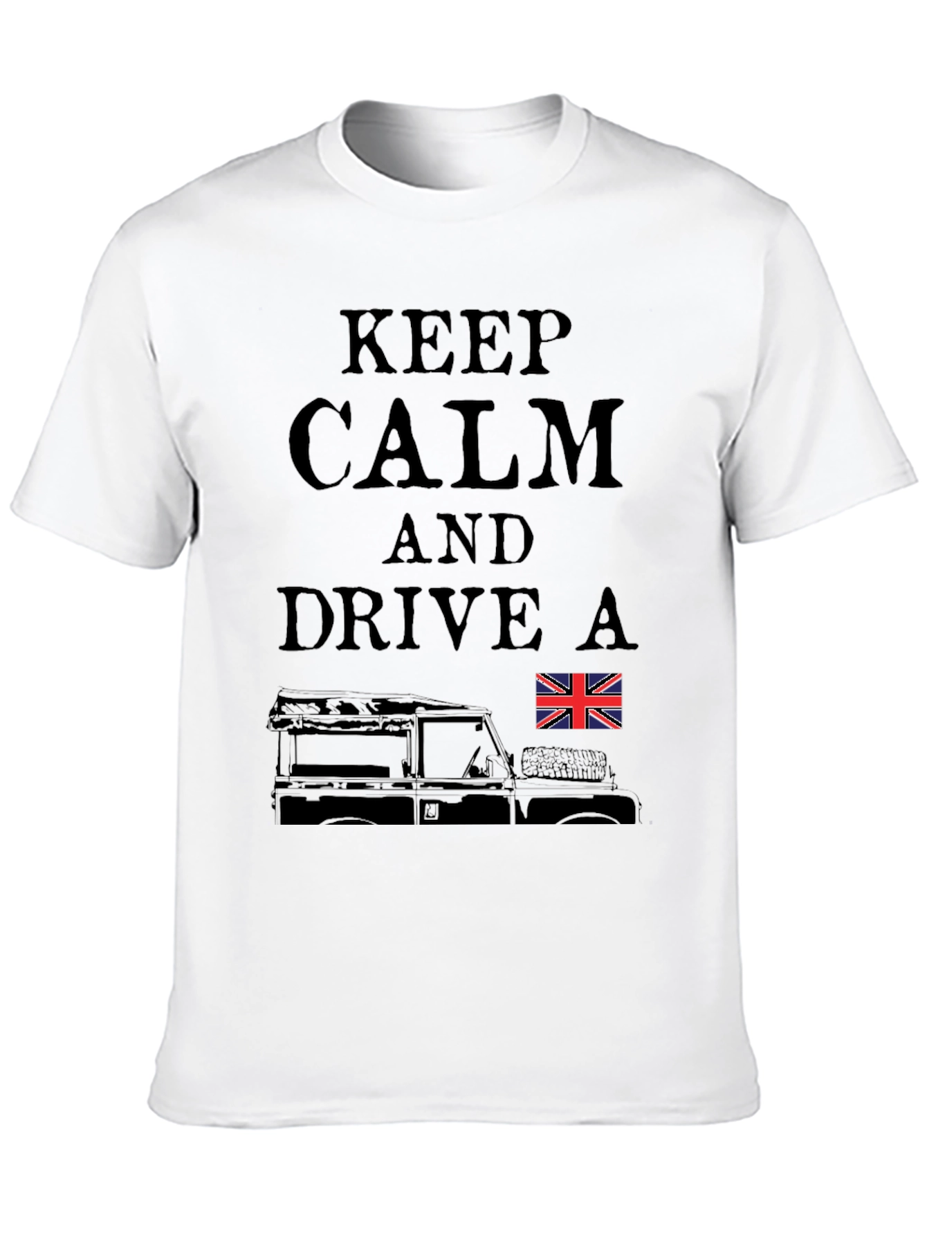 Keep Calm Drive a Land Rover T-Shirt - Black