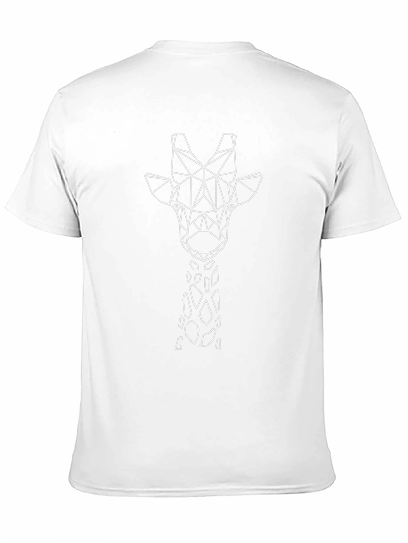 Geometric Giraffe Graphic Tee - Modern Art Design