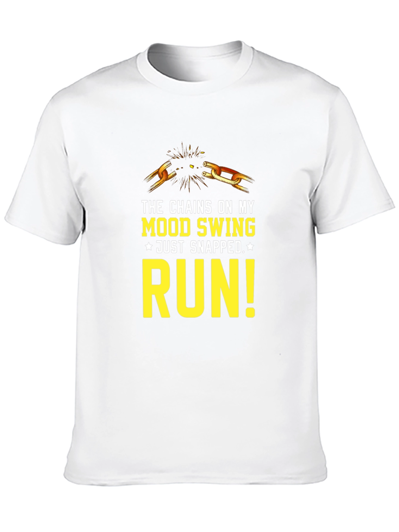 Mood Swing Snapped Run Graphic Tee - Black