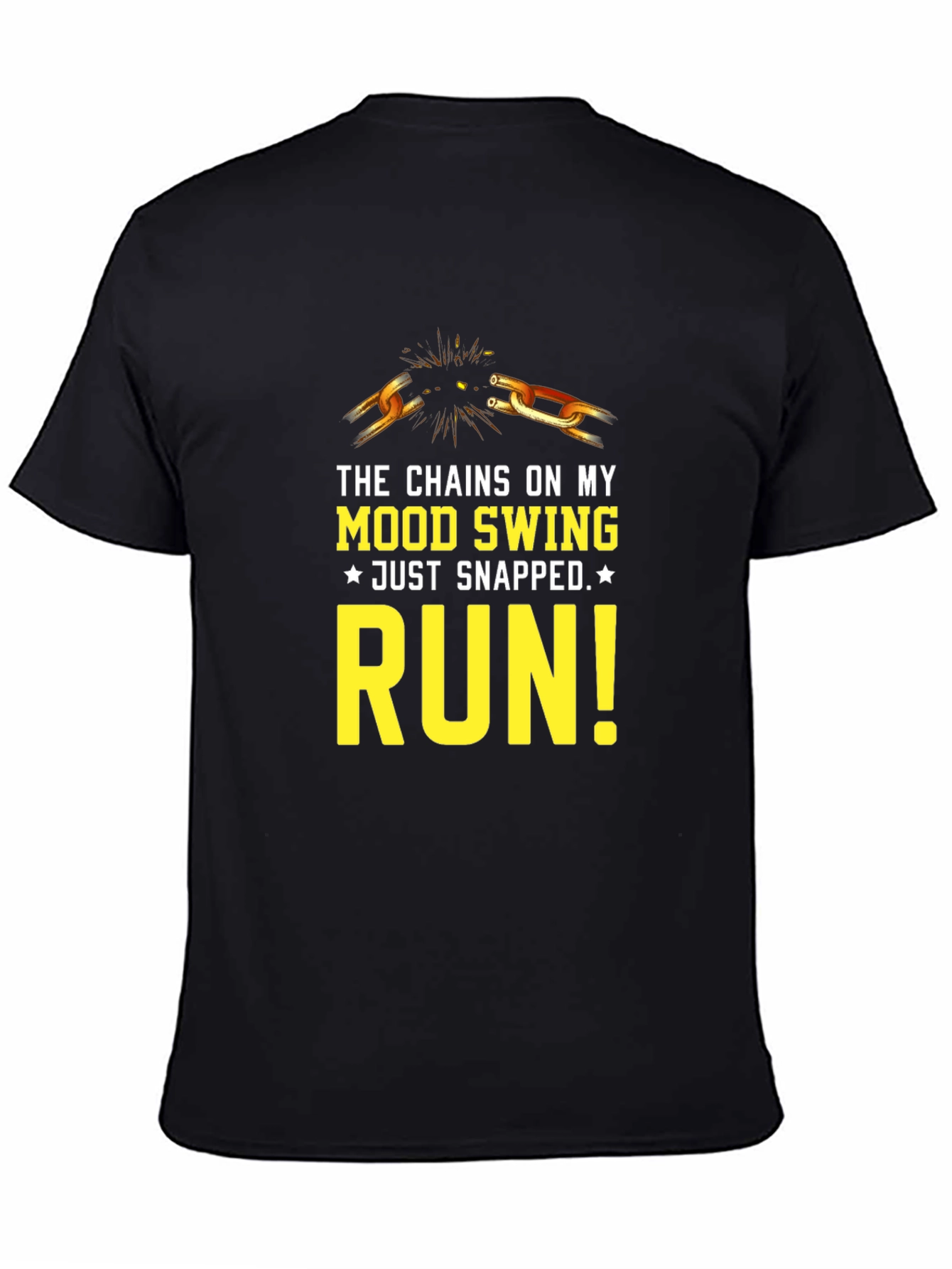 Mood Swing Snapped Run Graphic Tee - Black
