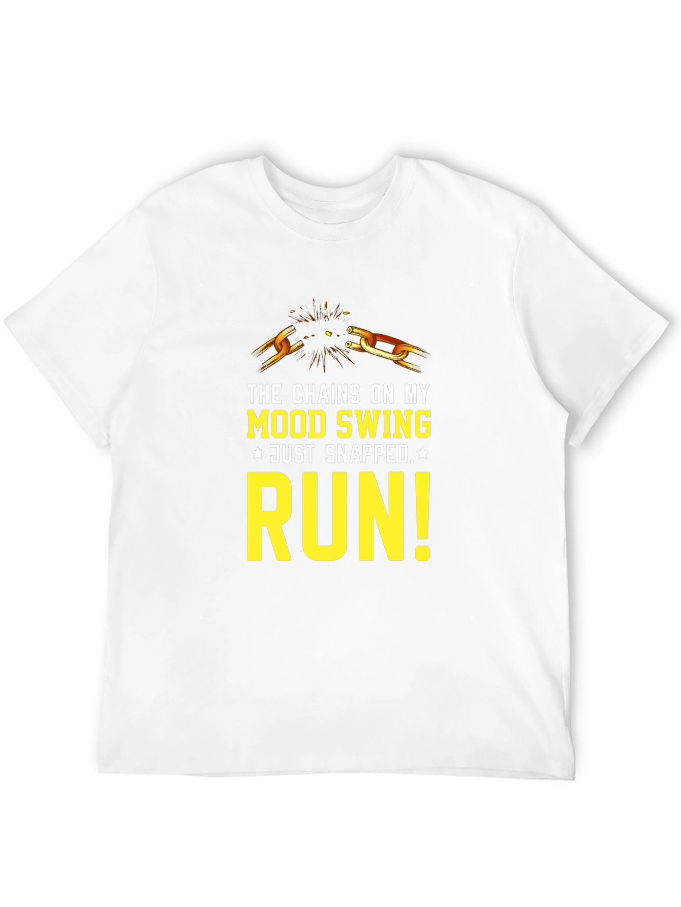 Mood Swing Snapped Run Graphic Tee - Black
