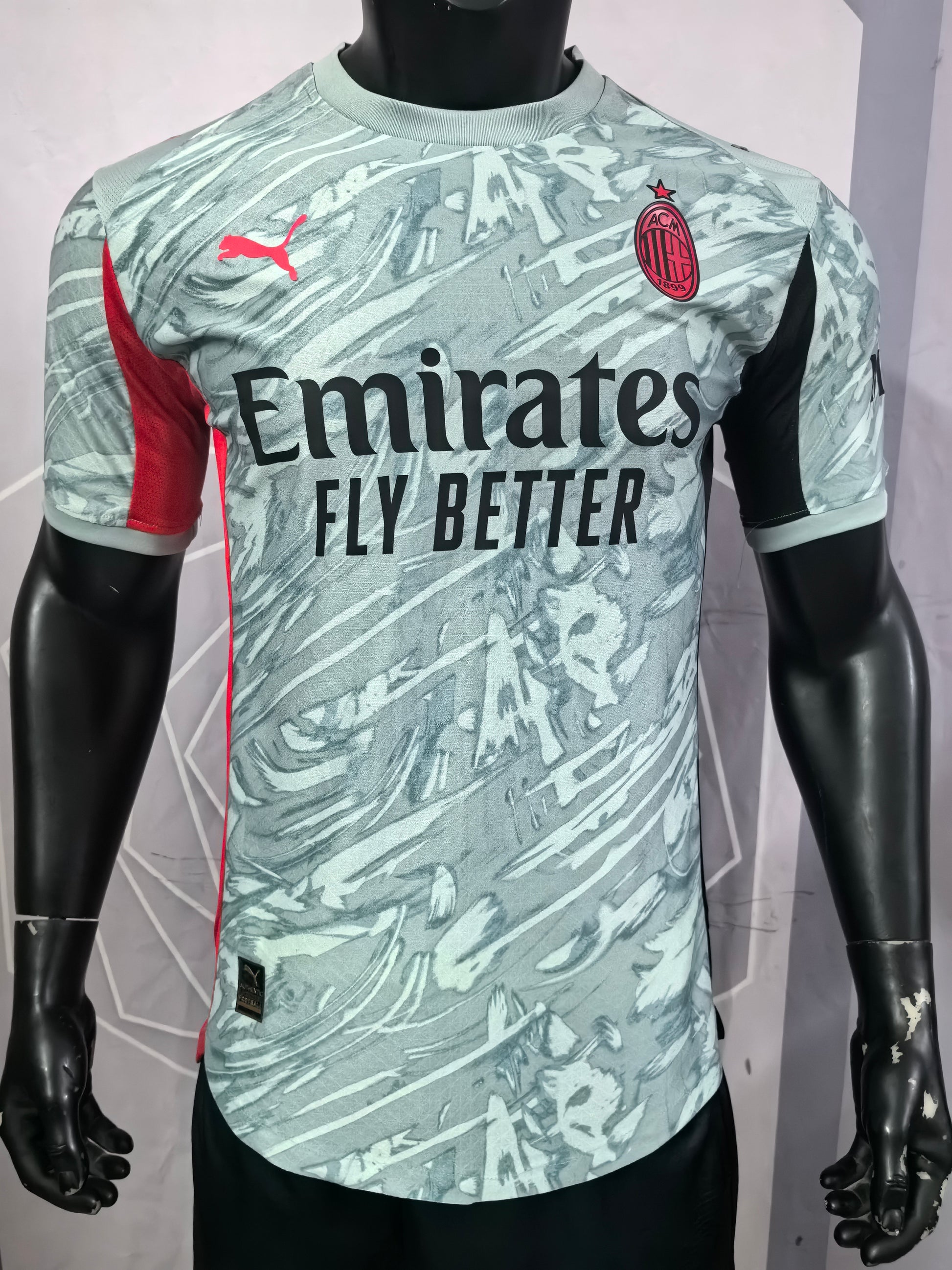 AC Milan 25-26 Light-Blue Player Version Soccer Jersey