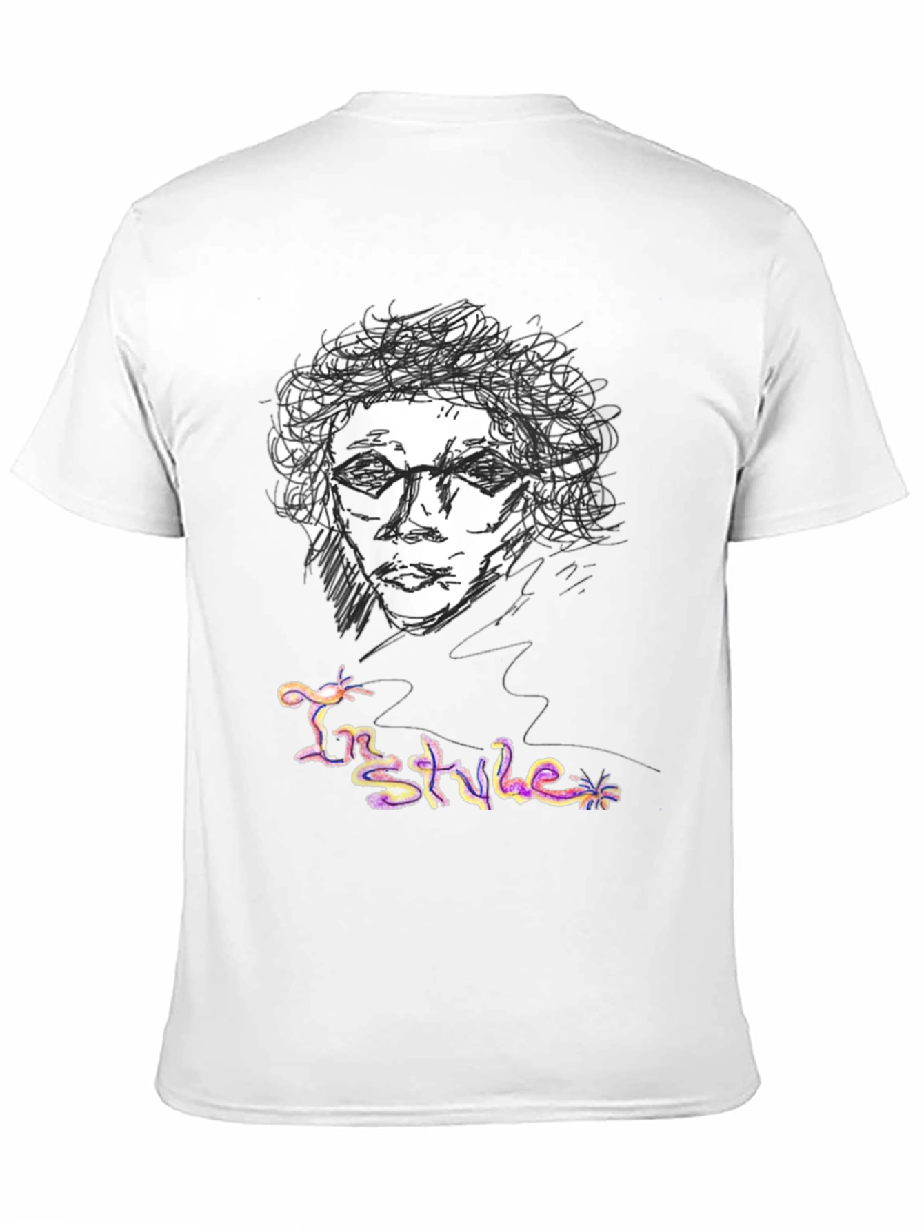 Sketch Art Graphic Tee - In Style Black T-Shirt