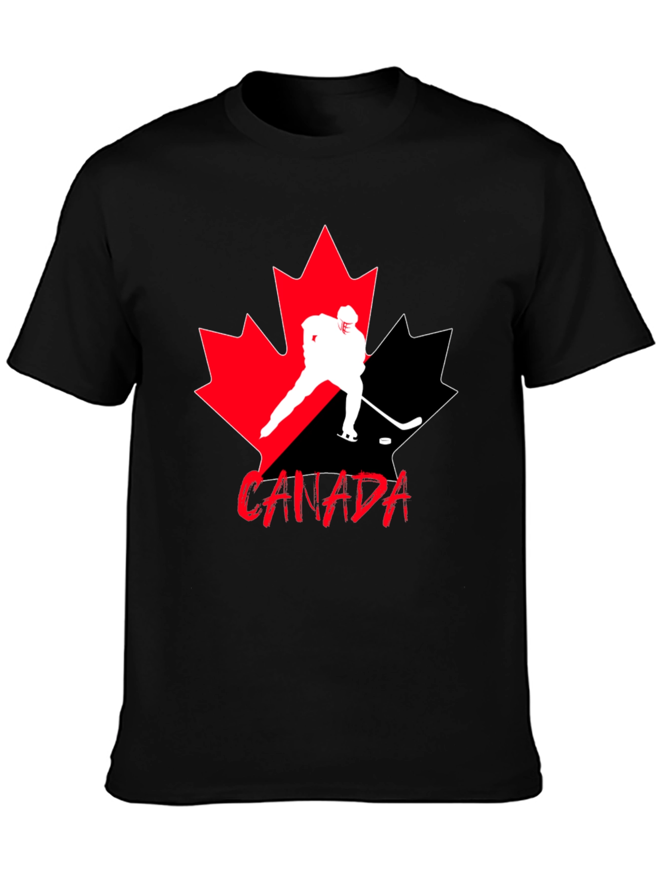 Canada Hockey T-Shirt - Maple Leaf Design