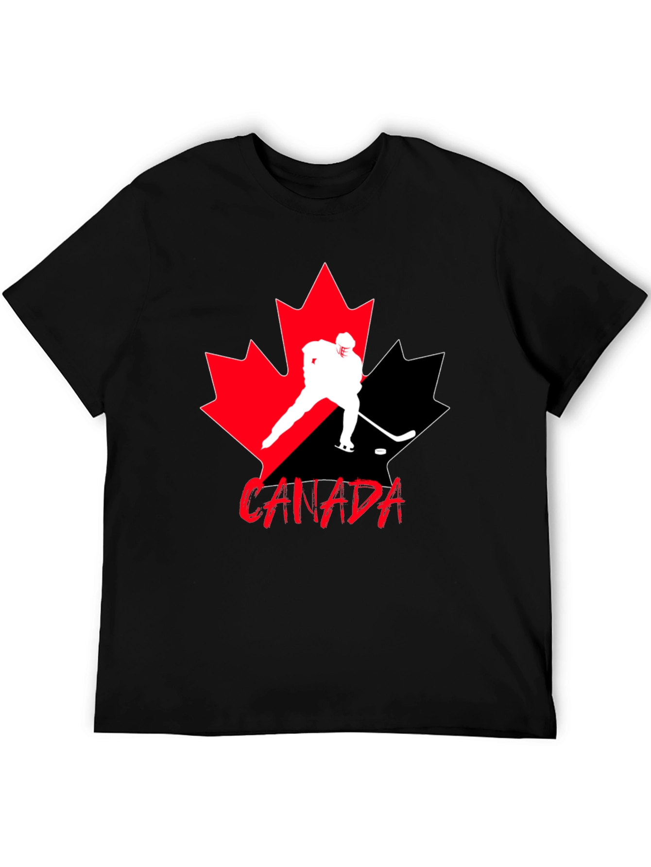 Canada Hockey T-Shirt - Maple Leaf Design