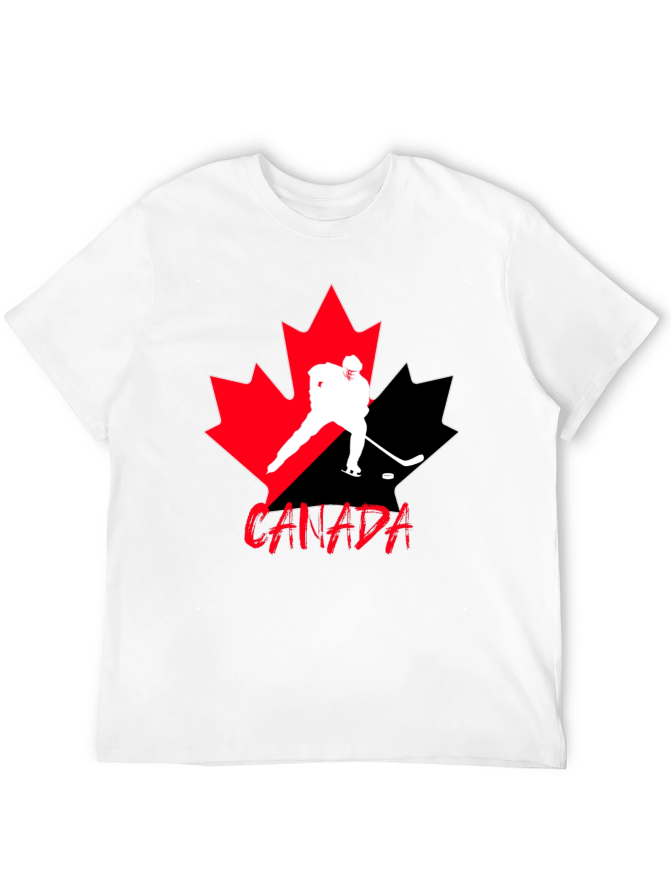 Canada Hockey T-Shirt - Maple Leaf Design