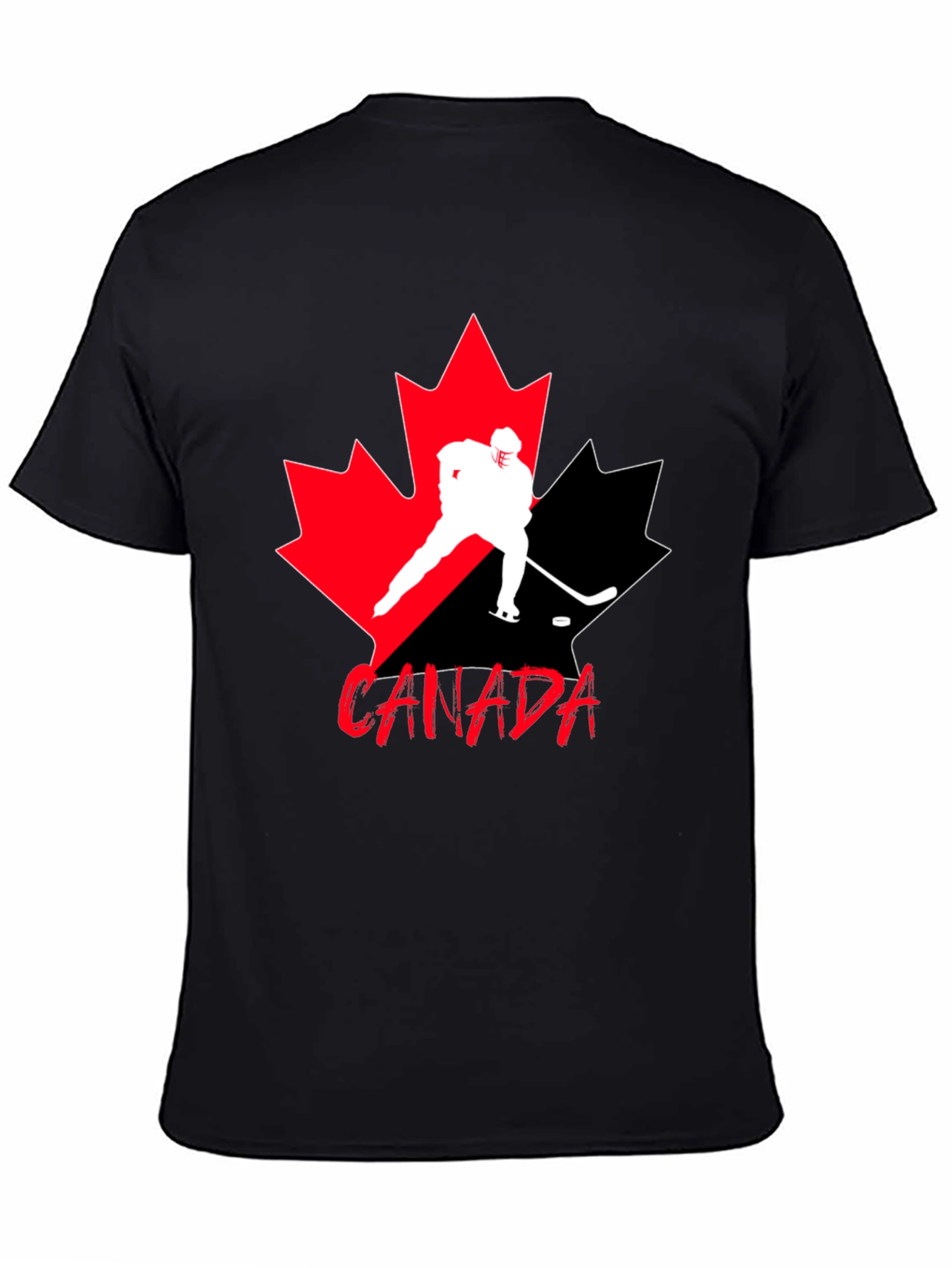Canada Hockey T-Shirt - Maple Leaf Design