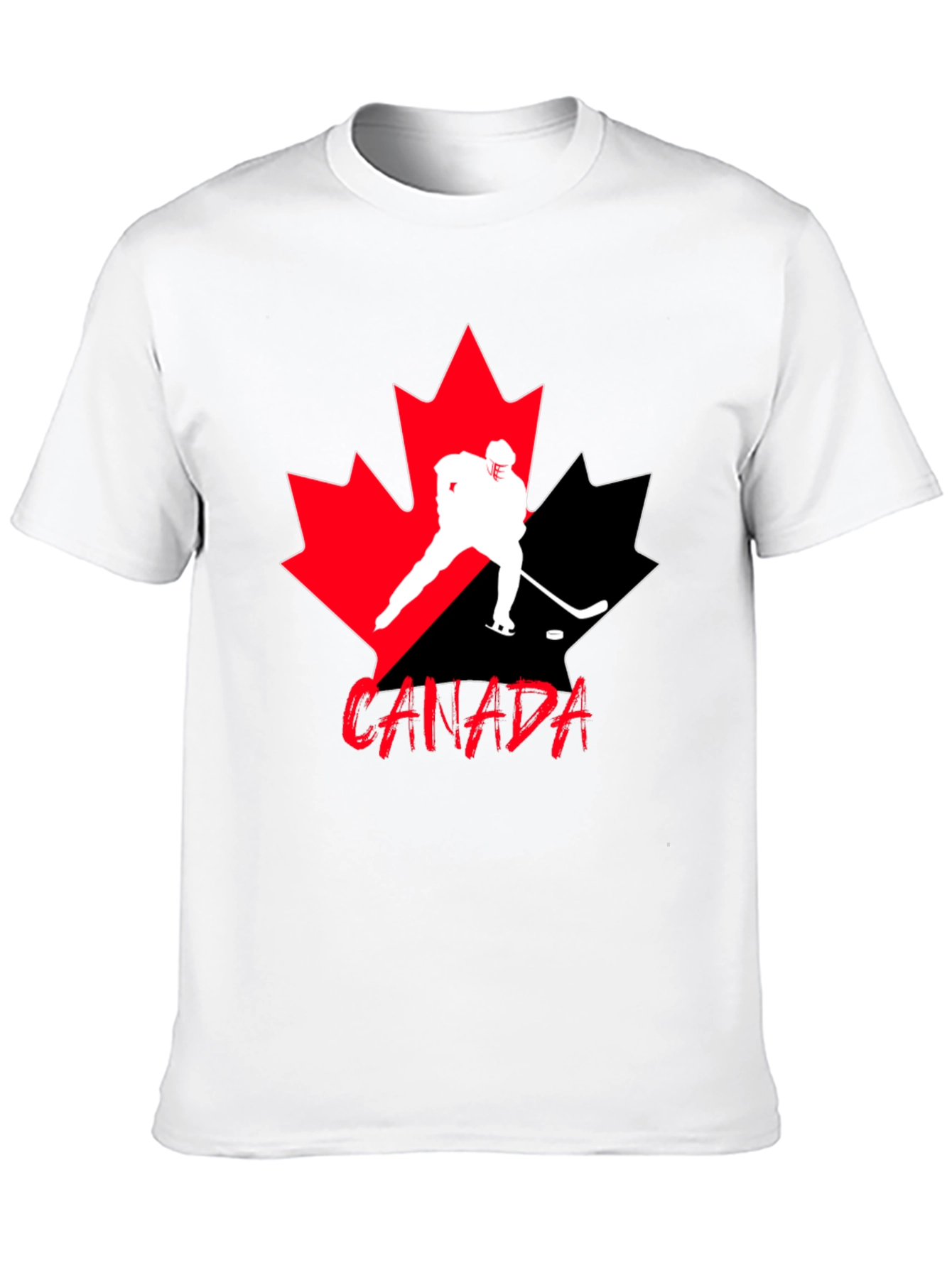 Canada Hockey T-Shirt - Maple Leaf Design