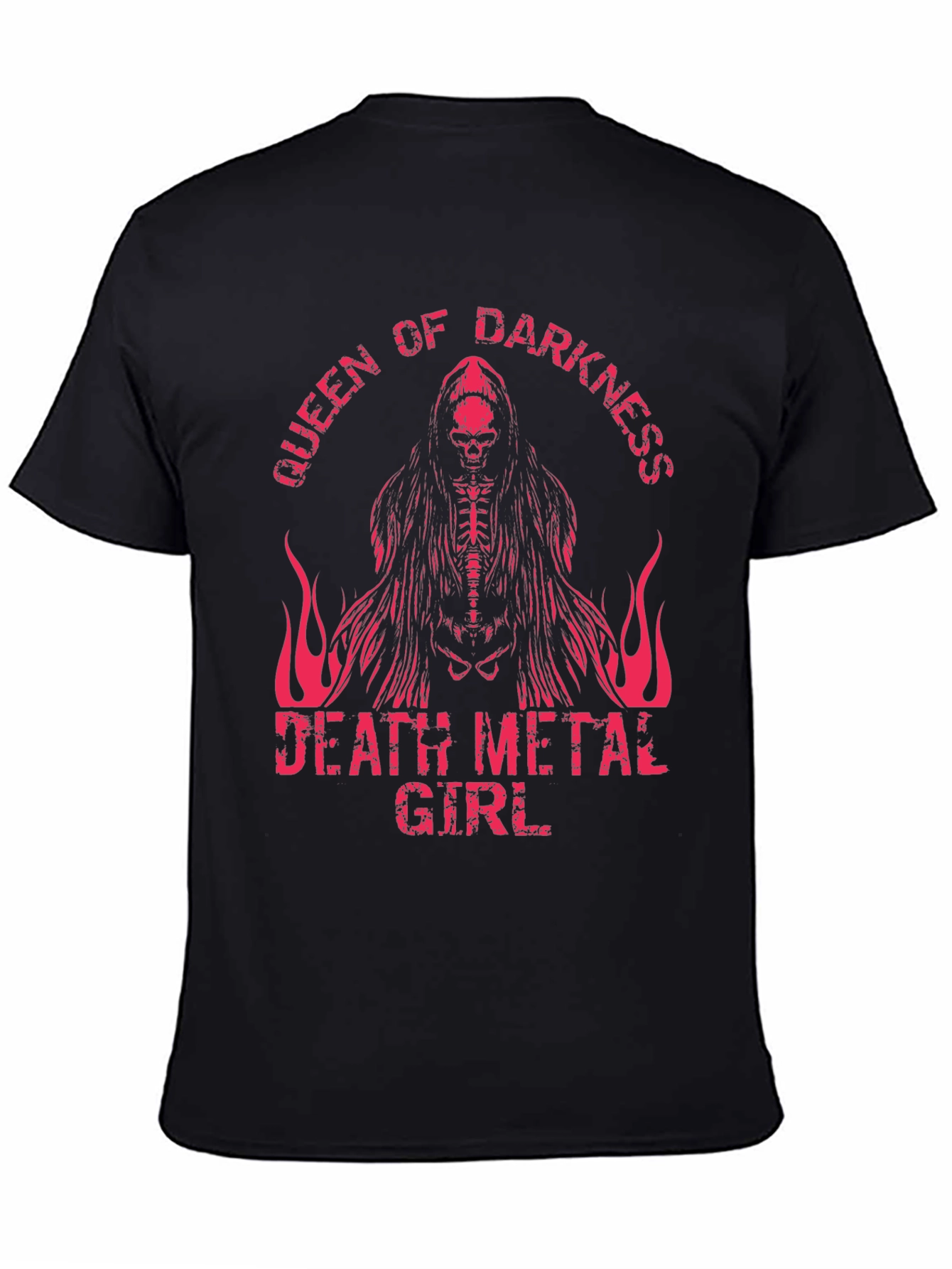 Queen of Darkness Death Metal Girl Graphic Tee