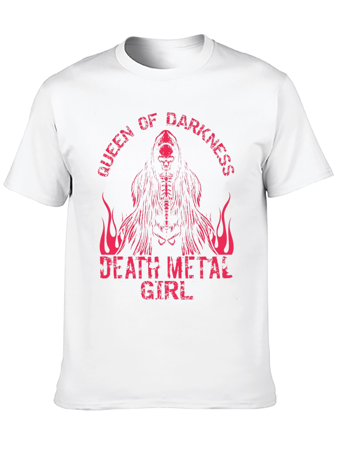 Queen of Darkness Death Metal Girl Graphic Tee