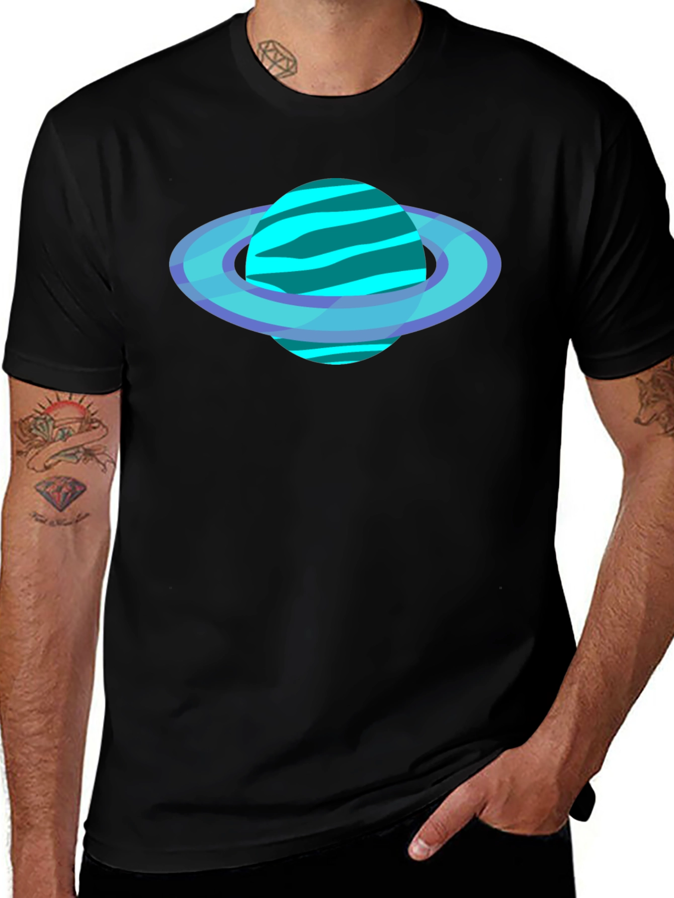 Saturn Graphic T-Shirt - Modern Planet Tee