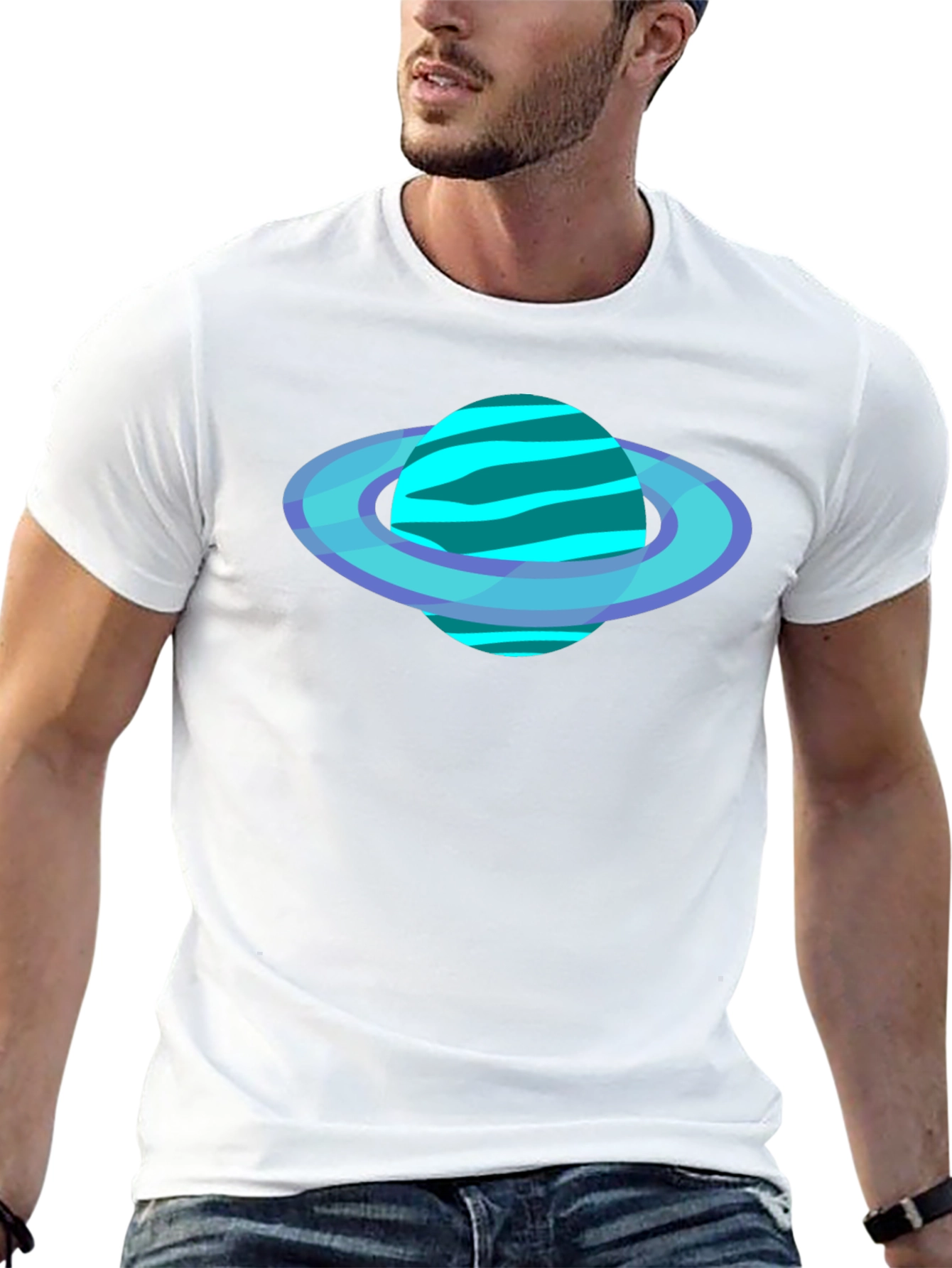 Saturn Graphic T-Shirt - Modern Planet Tee