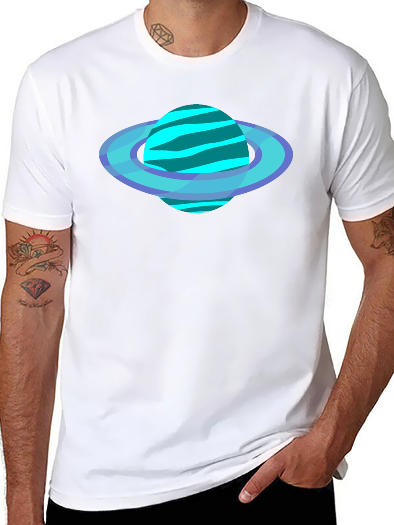 Saturn Graphic T-Shirt - Modern Planet Tee