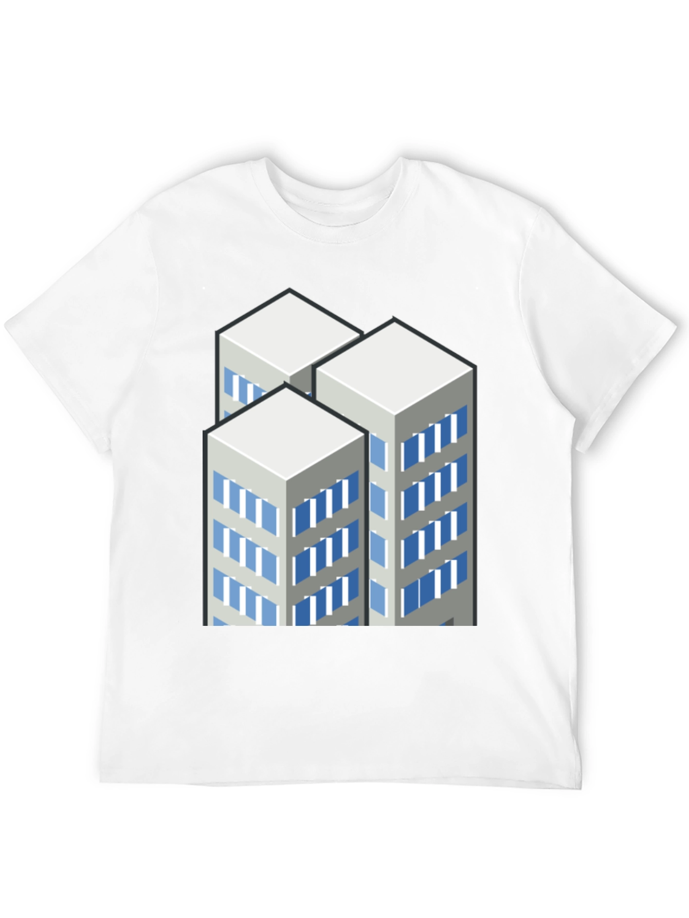 Modern Cityscape Graphic T-Shirt - Black