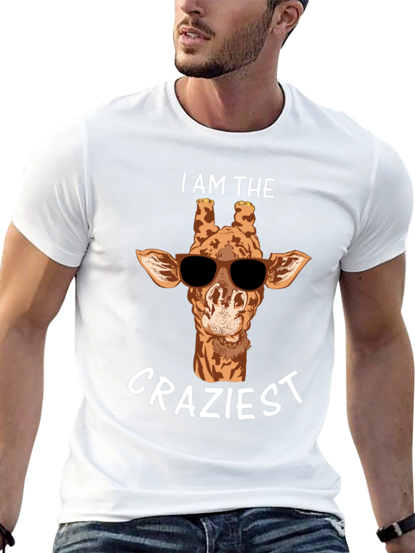 Crazy Giraffe T-Shirt - Stylish Animal Graphic Tee