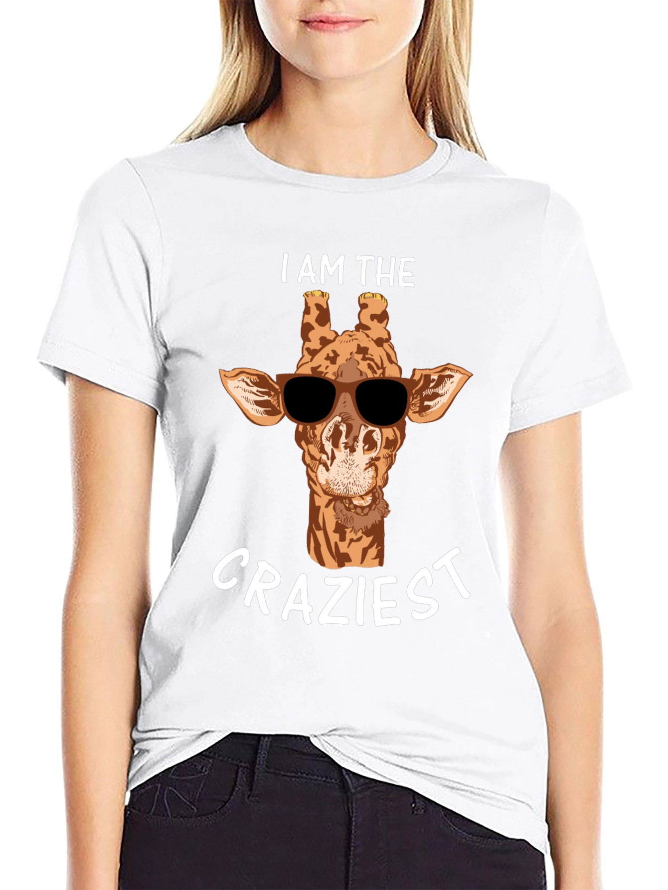 Crazy Giraffe T-Shirt - Stylish Animal Graphic Tee