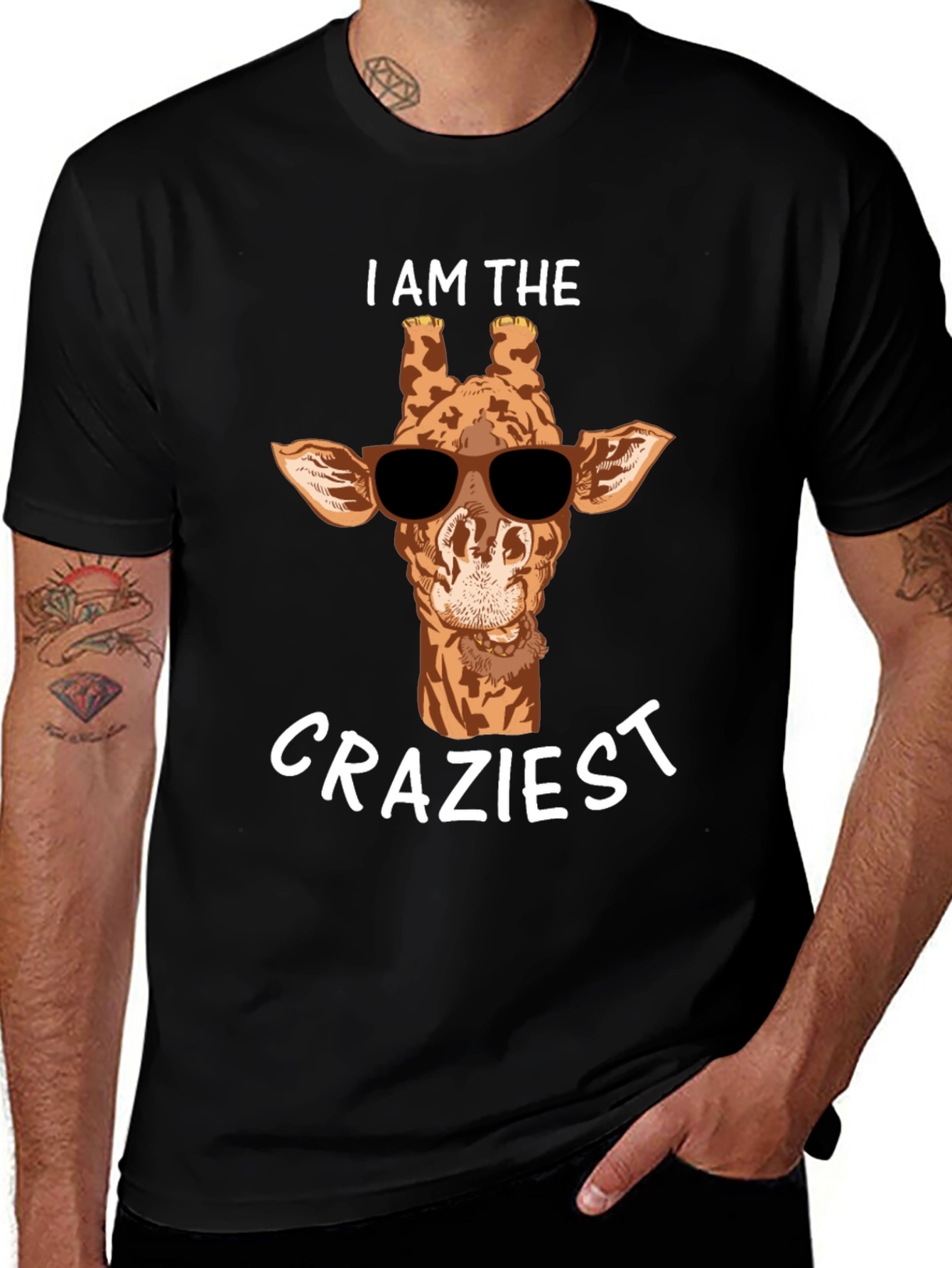 Crazy Giraffe T-Shirt - Stylish Animal Graphic Tee