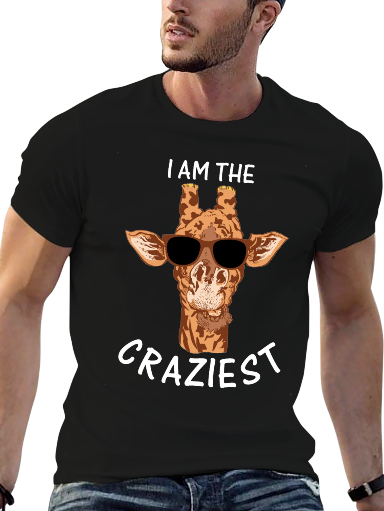 Crazy Giraffe T-Shirt - Stylish Animal Graphic Tee