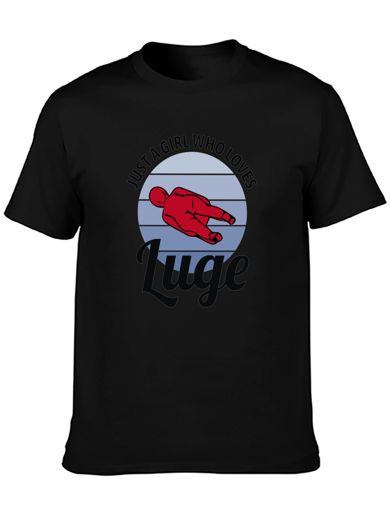 Girl Who Loves Luge Graphic Tee