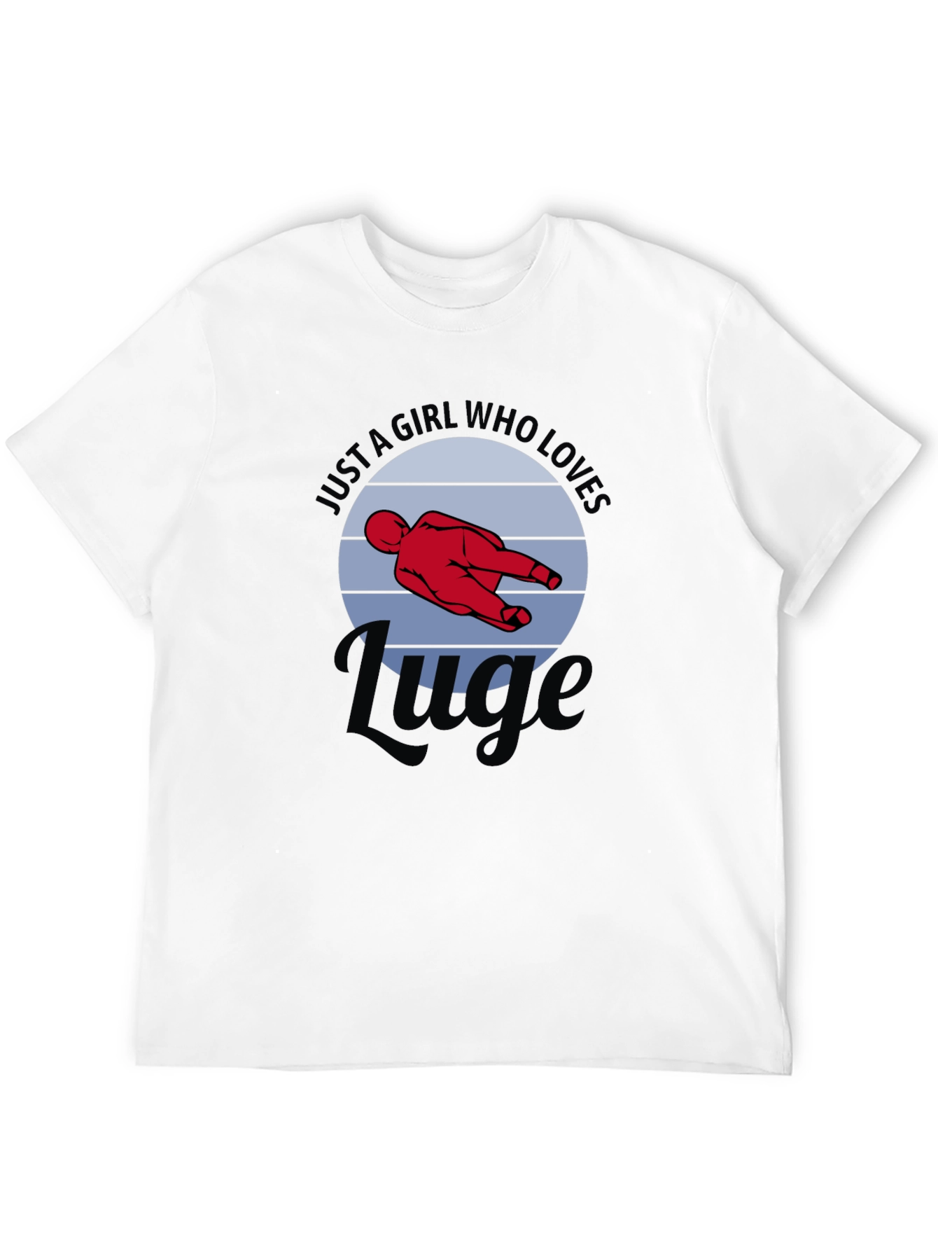 Girl Who Loves Luge Graphic Tee