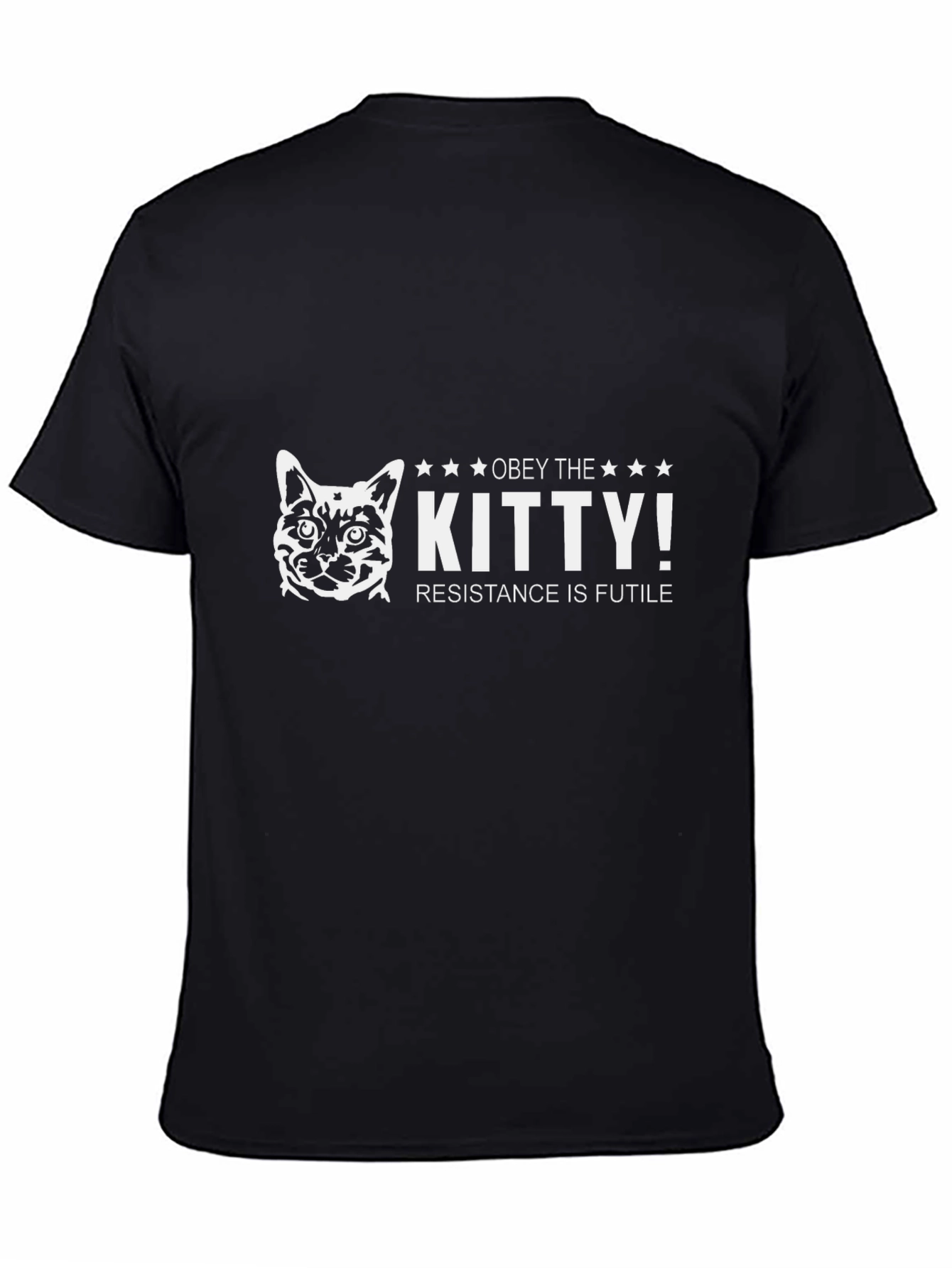Obey the Kitty! Graphic Tee - Black