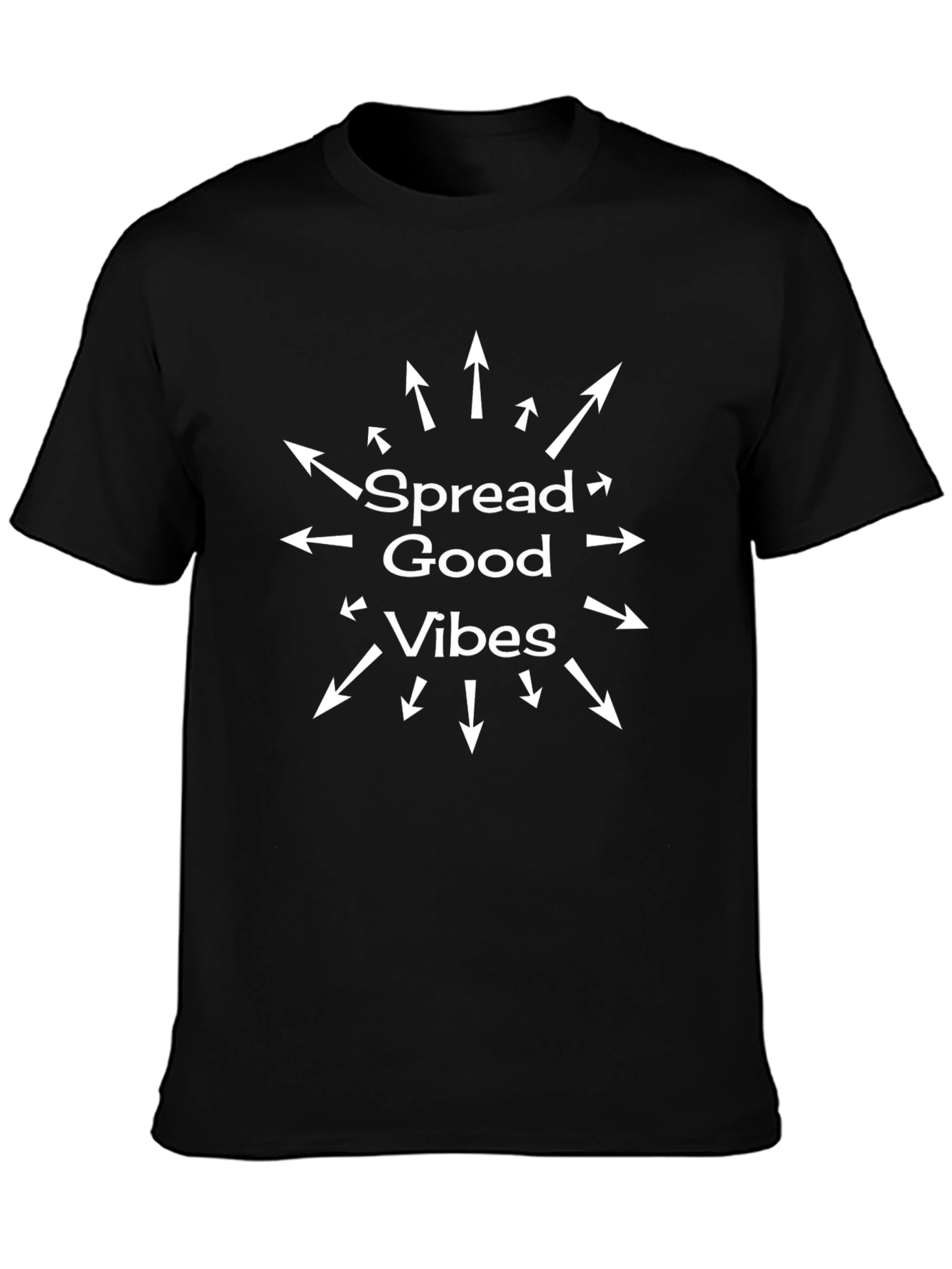 Spread Good Vibes Black Graphic T-Shirt