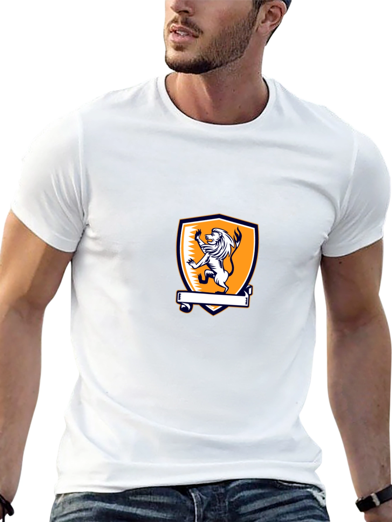 Lion Crest Graphic Tee - Mens Black T-Shirt