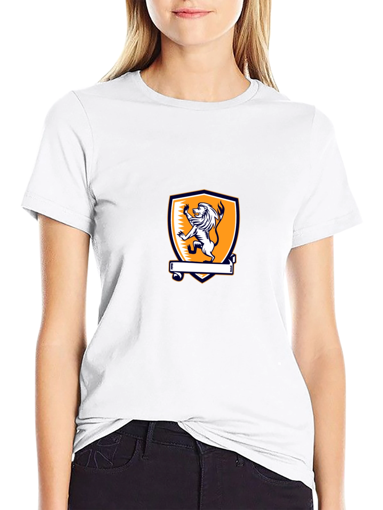 Lion Crest Graphic Tee - Mens Black T-Shirt