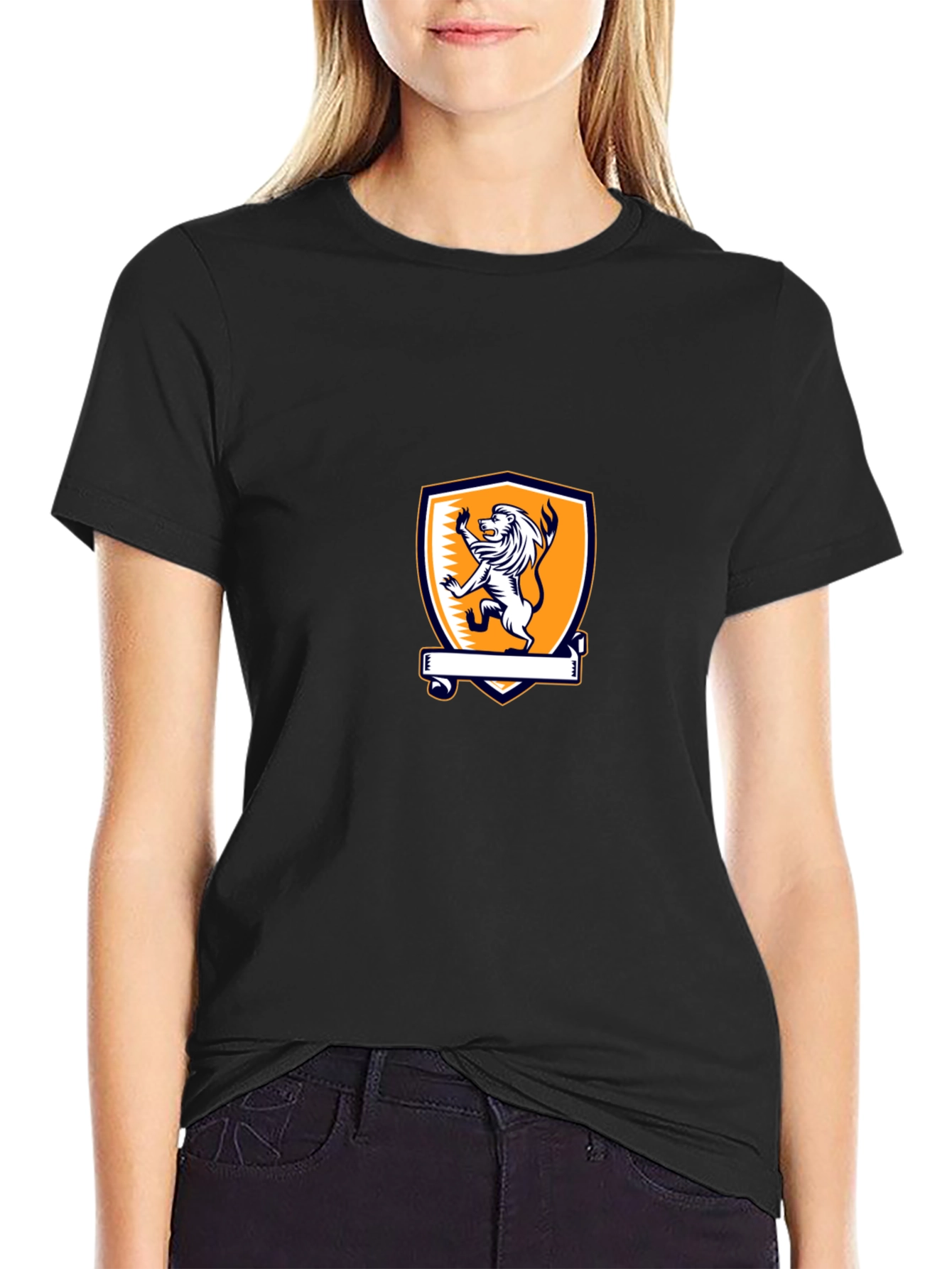 Lion Crest Graphic Tee - Mens Black T-Shirt