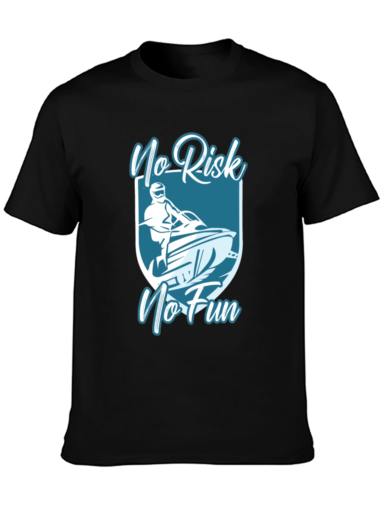 No Risk No Fun Graphic Tee - Black