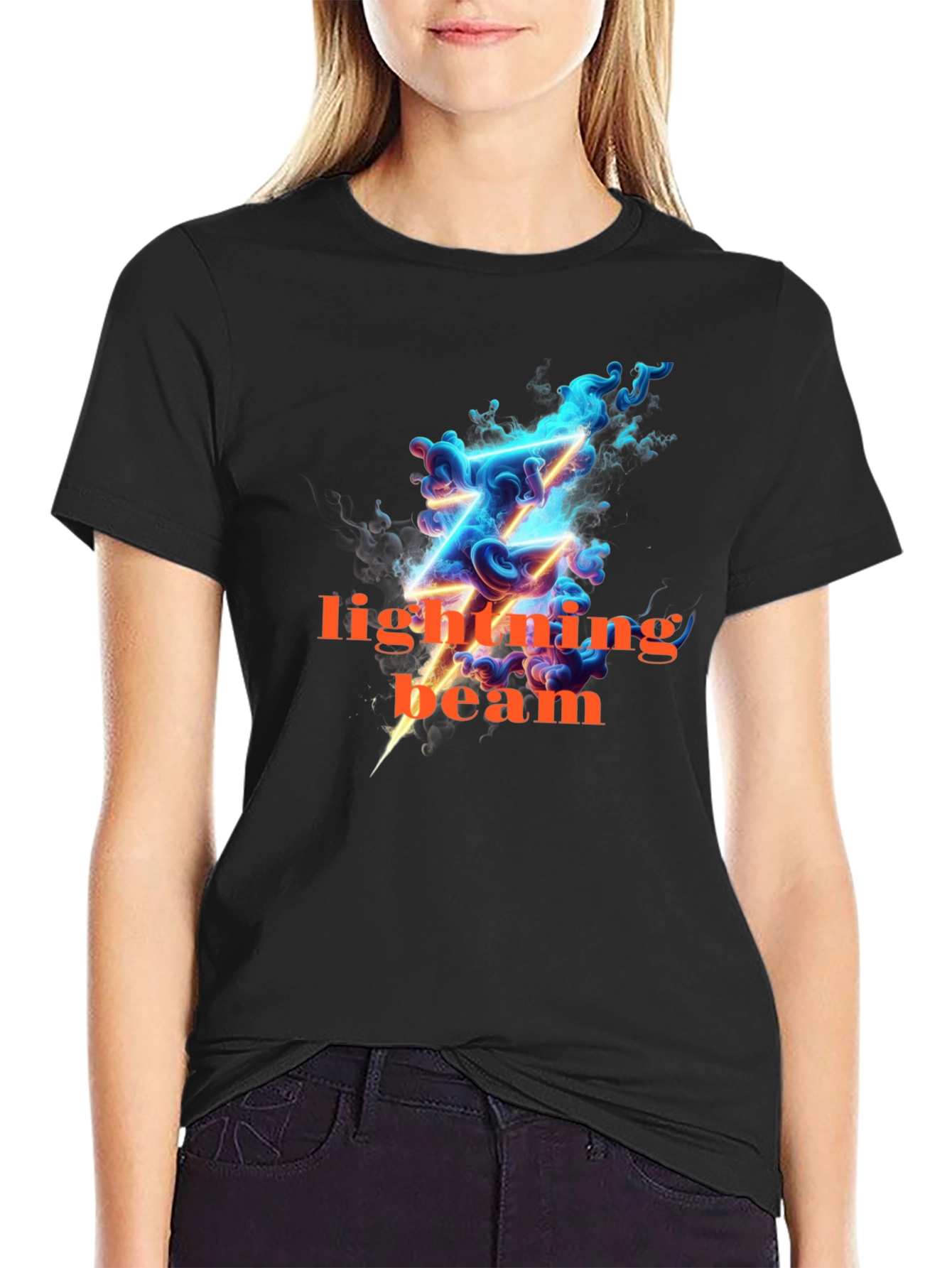 Lightning Beam Graphic Tee - Bold Style