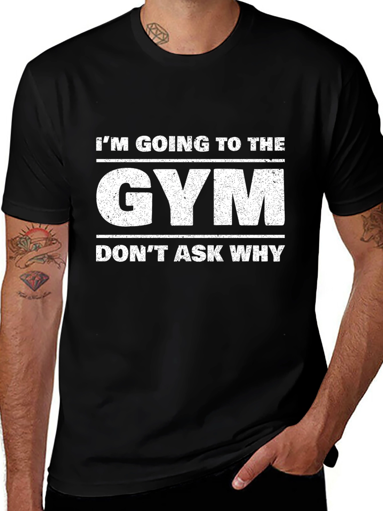 Im Going to The Gym Mens Black T-Shirt