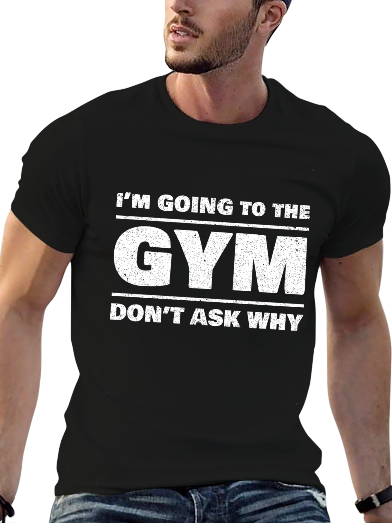 Im Going to The Gym Mens Black T-Shirt