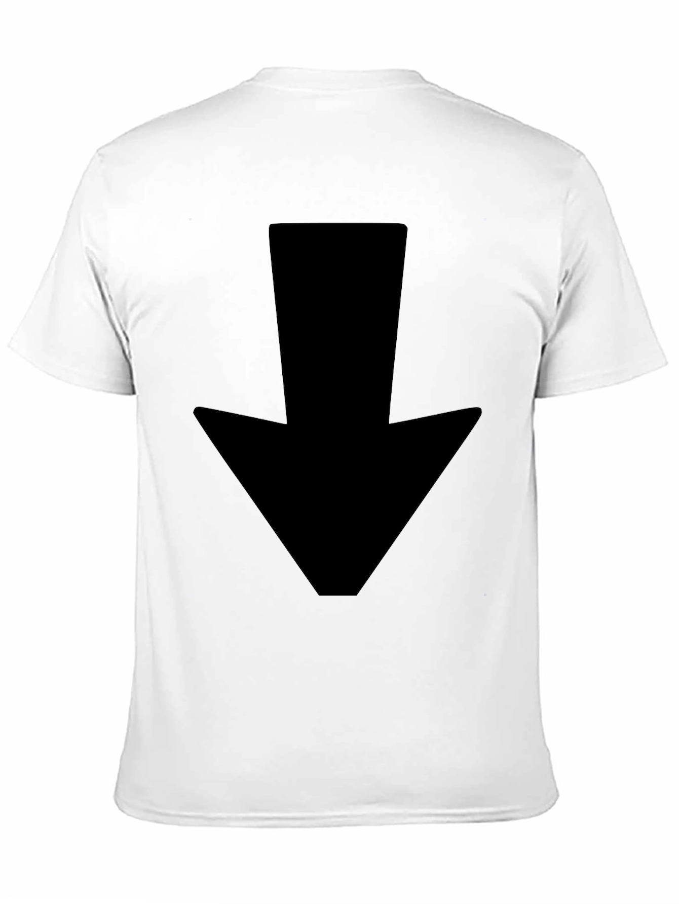 Down Arrow Black T-Shirt - Simple Graphic Tee