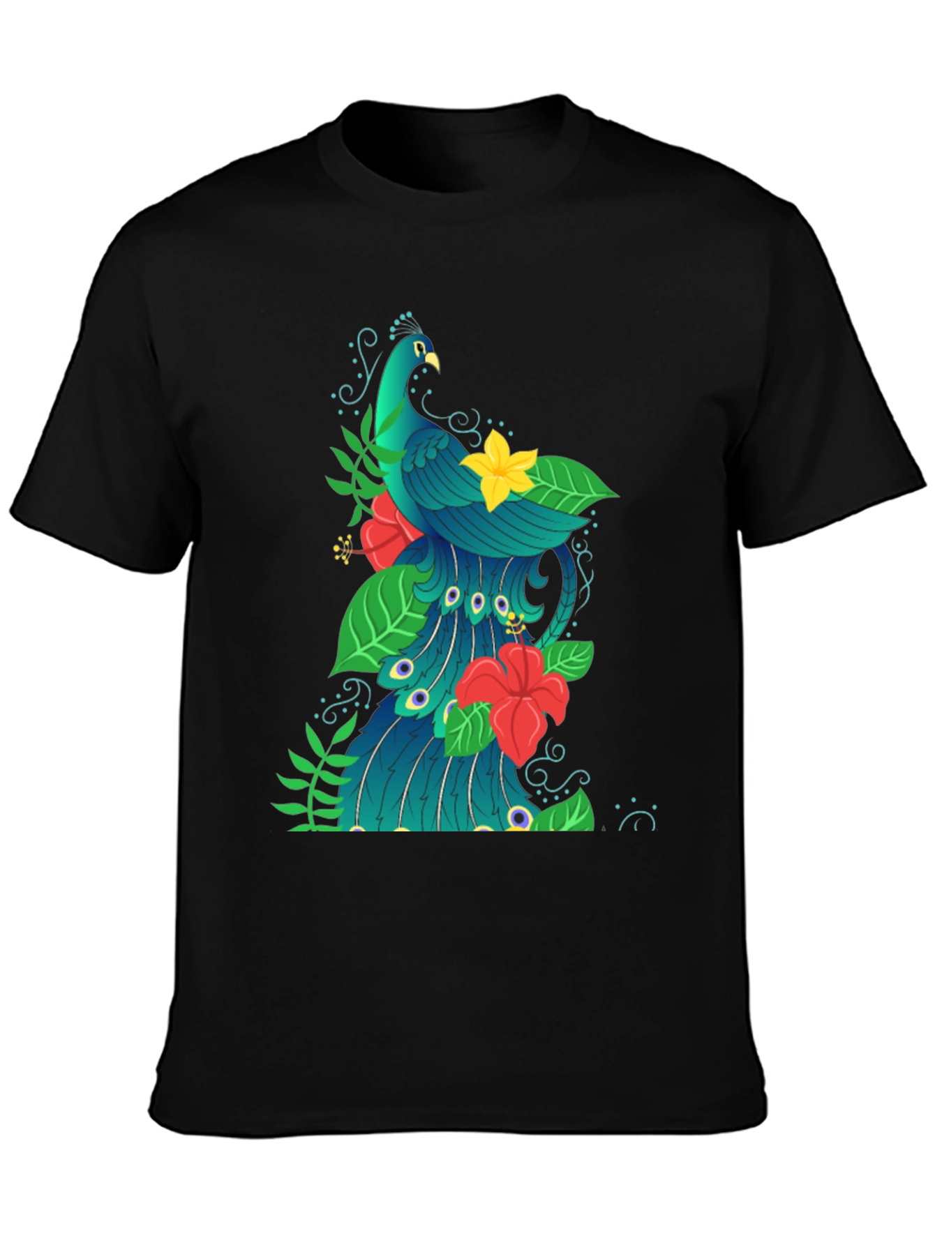 Peacock Graphic Print T-Shirt