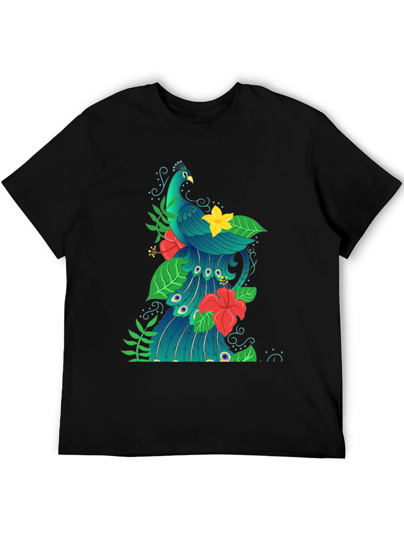 Peacock Graphic Print T-Shirt