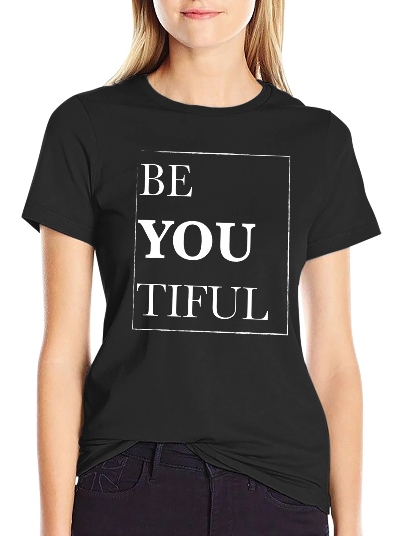BeYOUtiful Black T-Shirt - Motivational Quote
