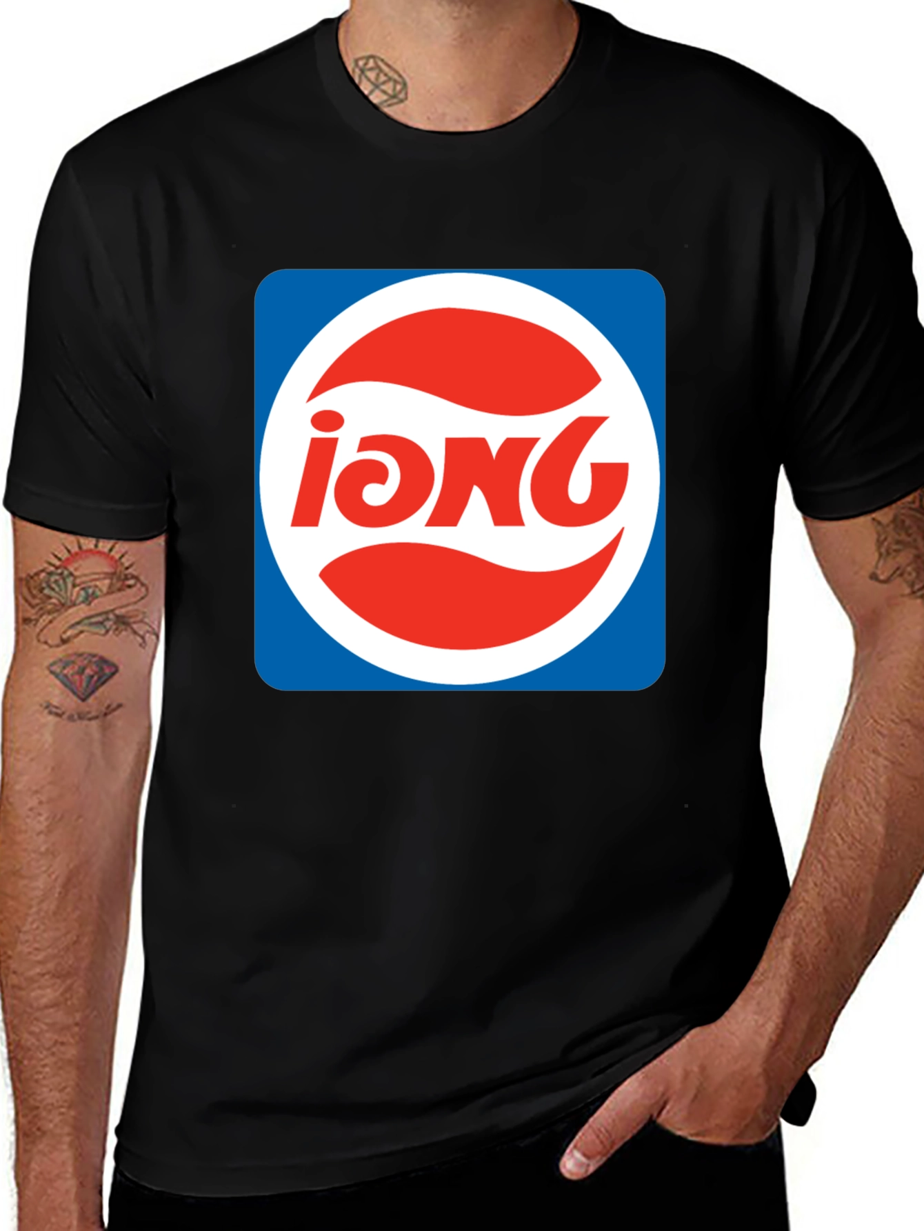 Retro iONG Logo Black T-Shirt