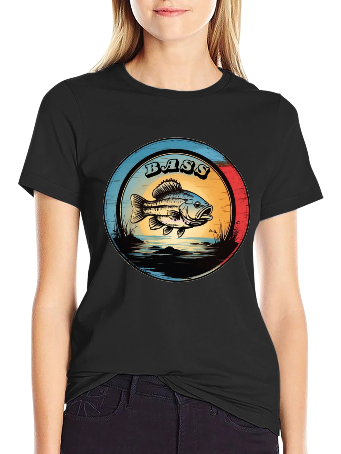 Bass Fishing T-Shirt - Graphic Print Tee