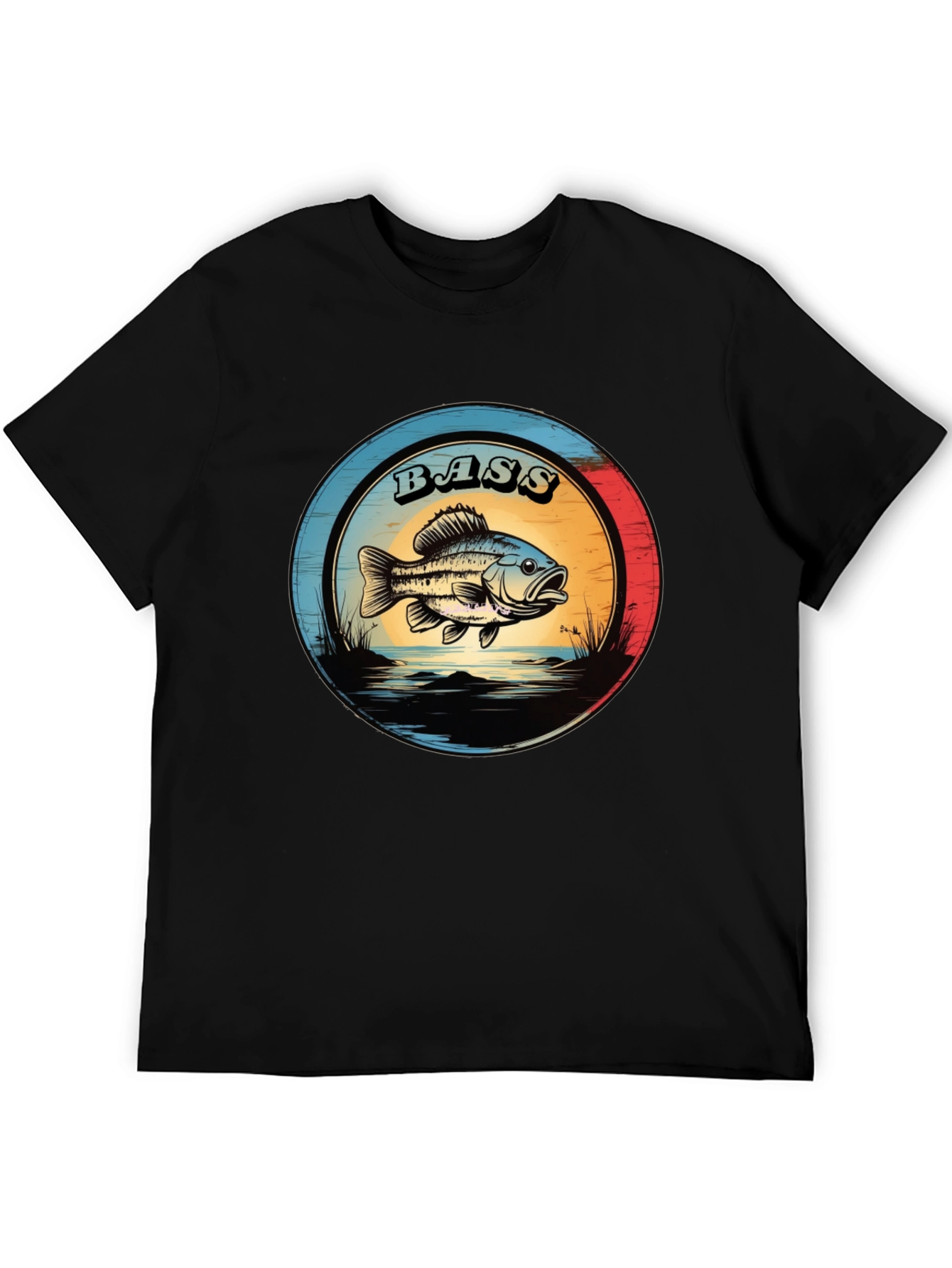 Bass Fishing T-Shirt - Graphic Print Tee
