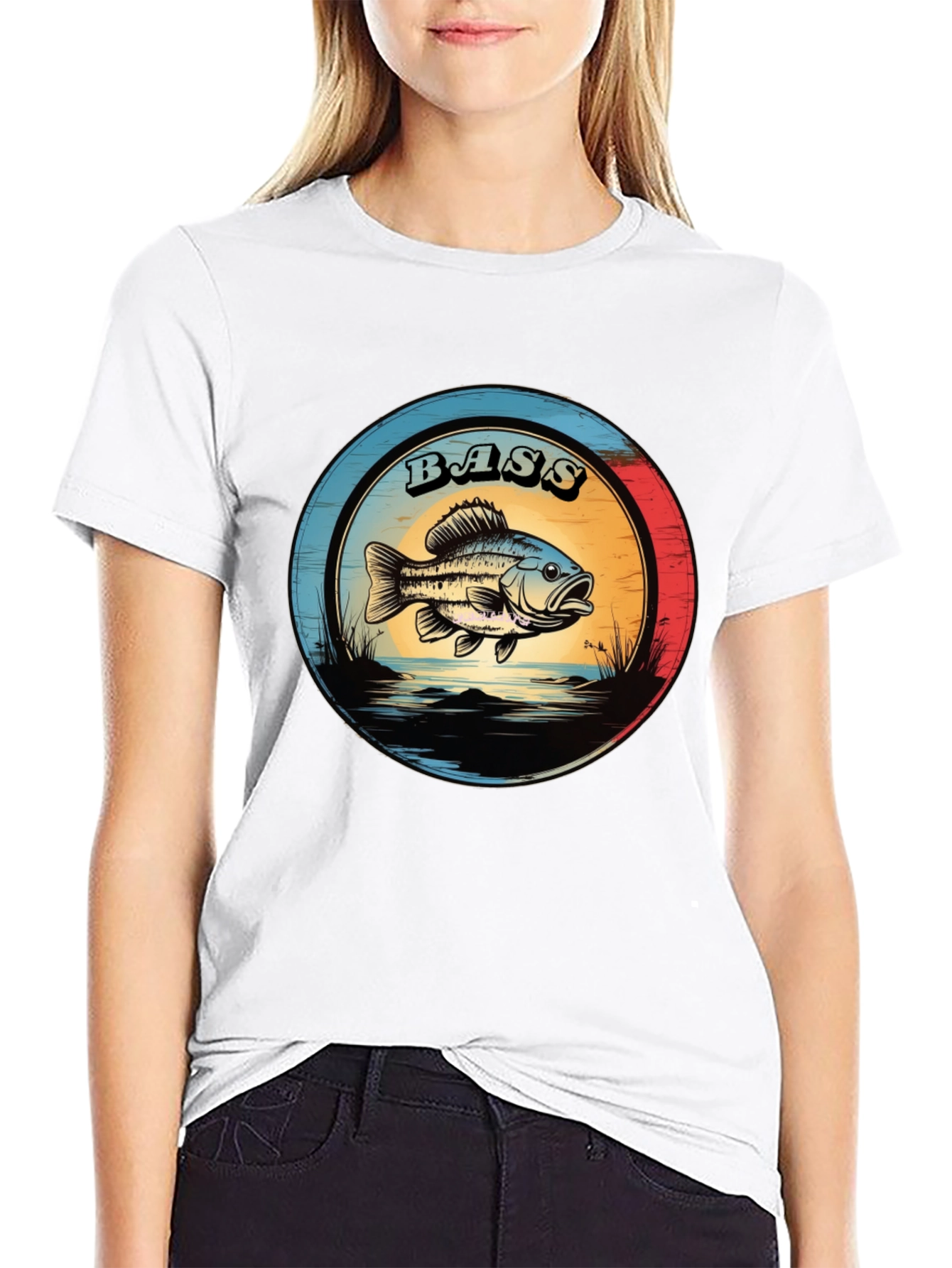 Bass Fishing T-Shirt - Graphic Print Tee