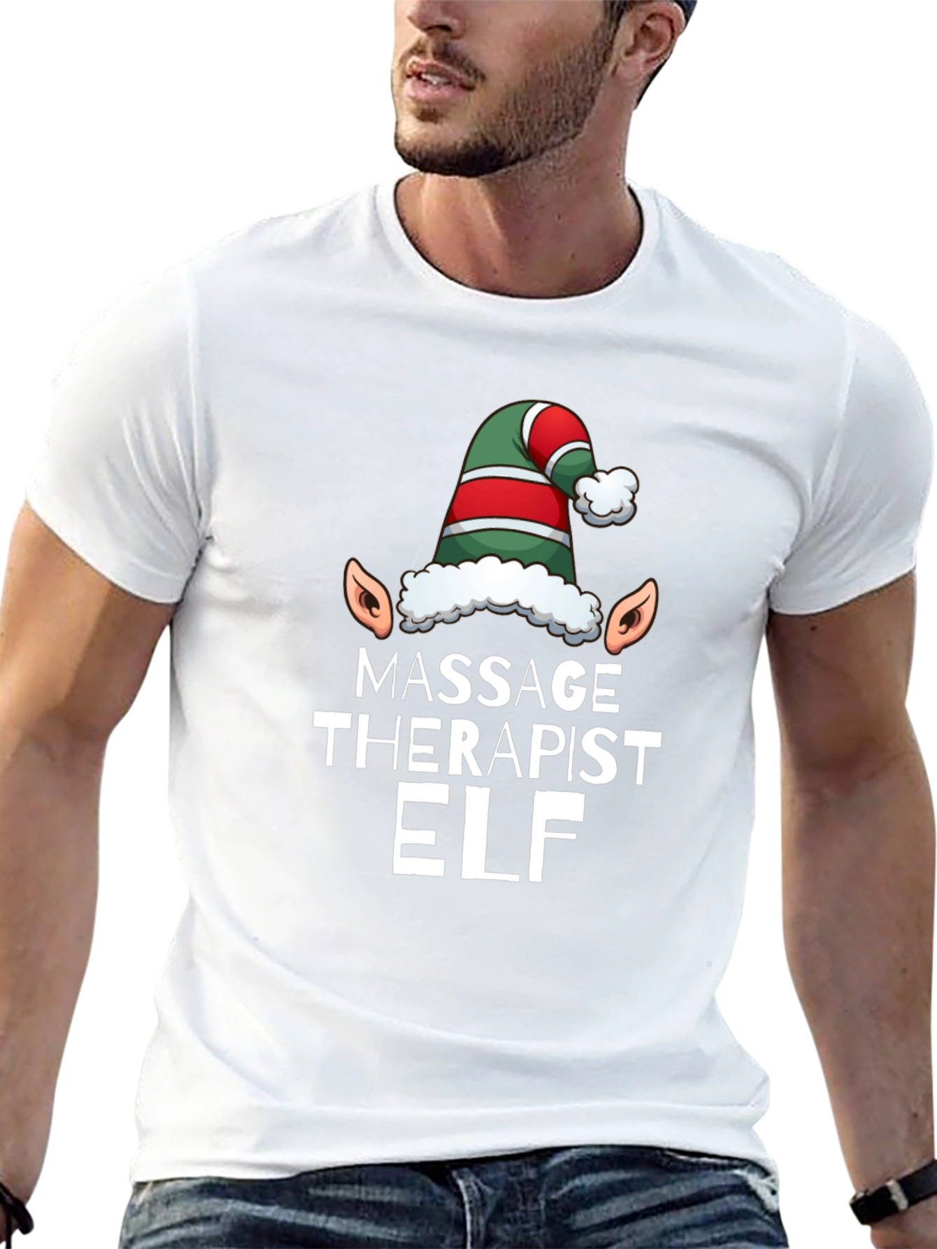 Massage Therapist Elf T-Shirt - Holiday Humor
