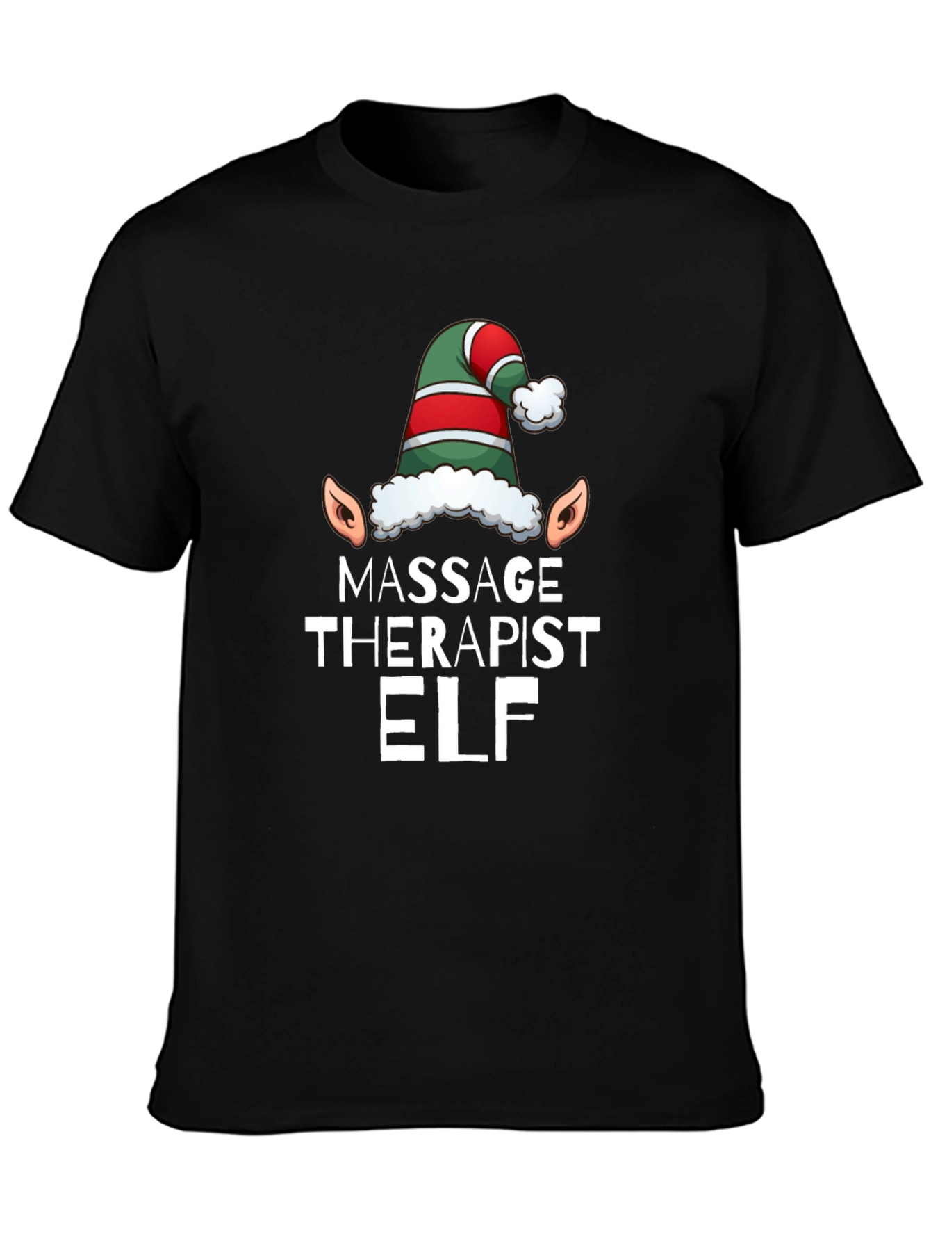 Massage Therapist Elf T-Shirt - Holiday Humor