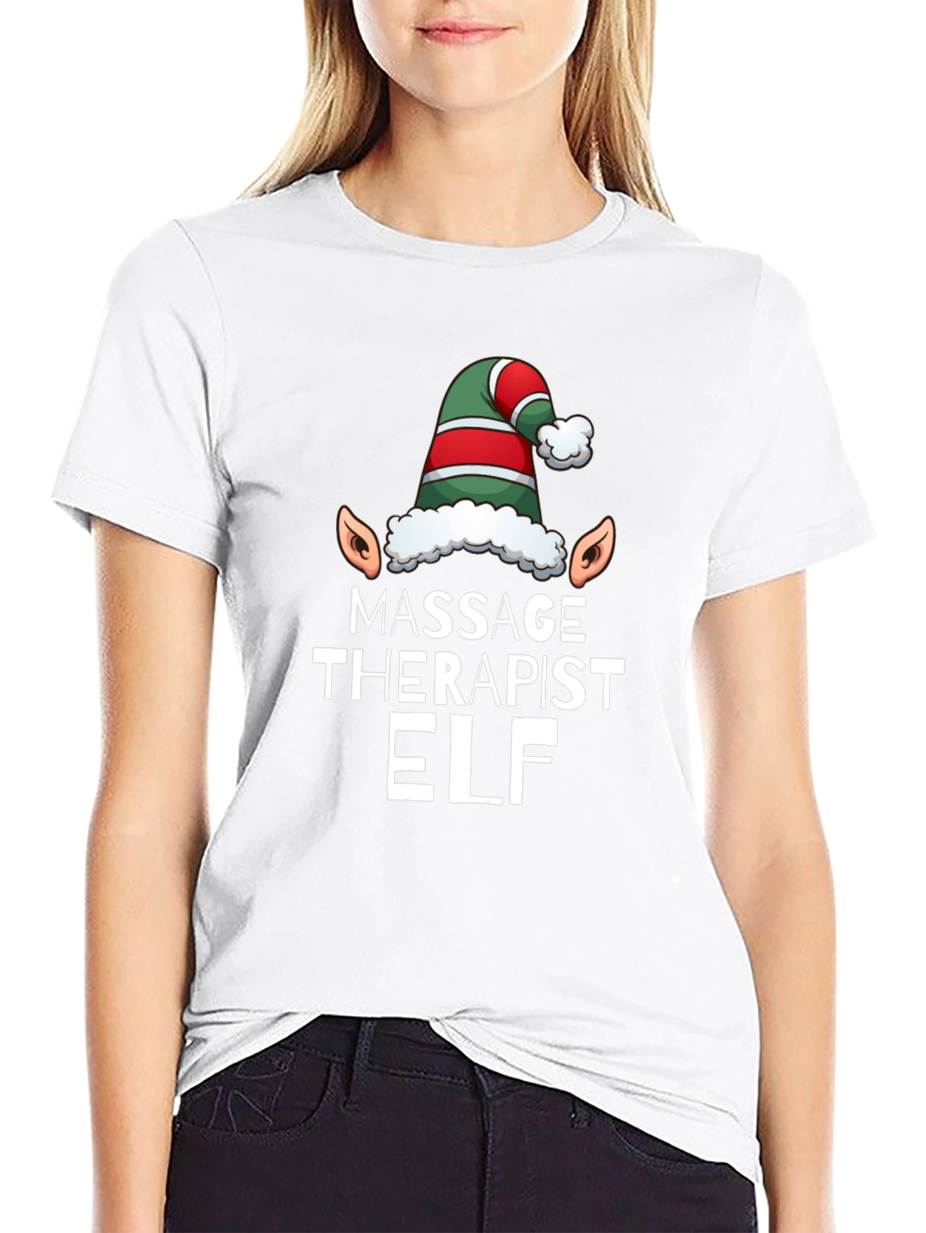 Massage Therapist Elf T-Shirt - Holiday Humor