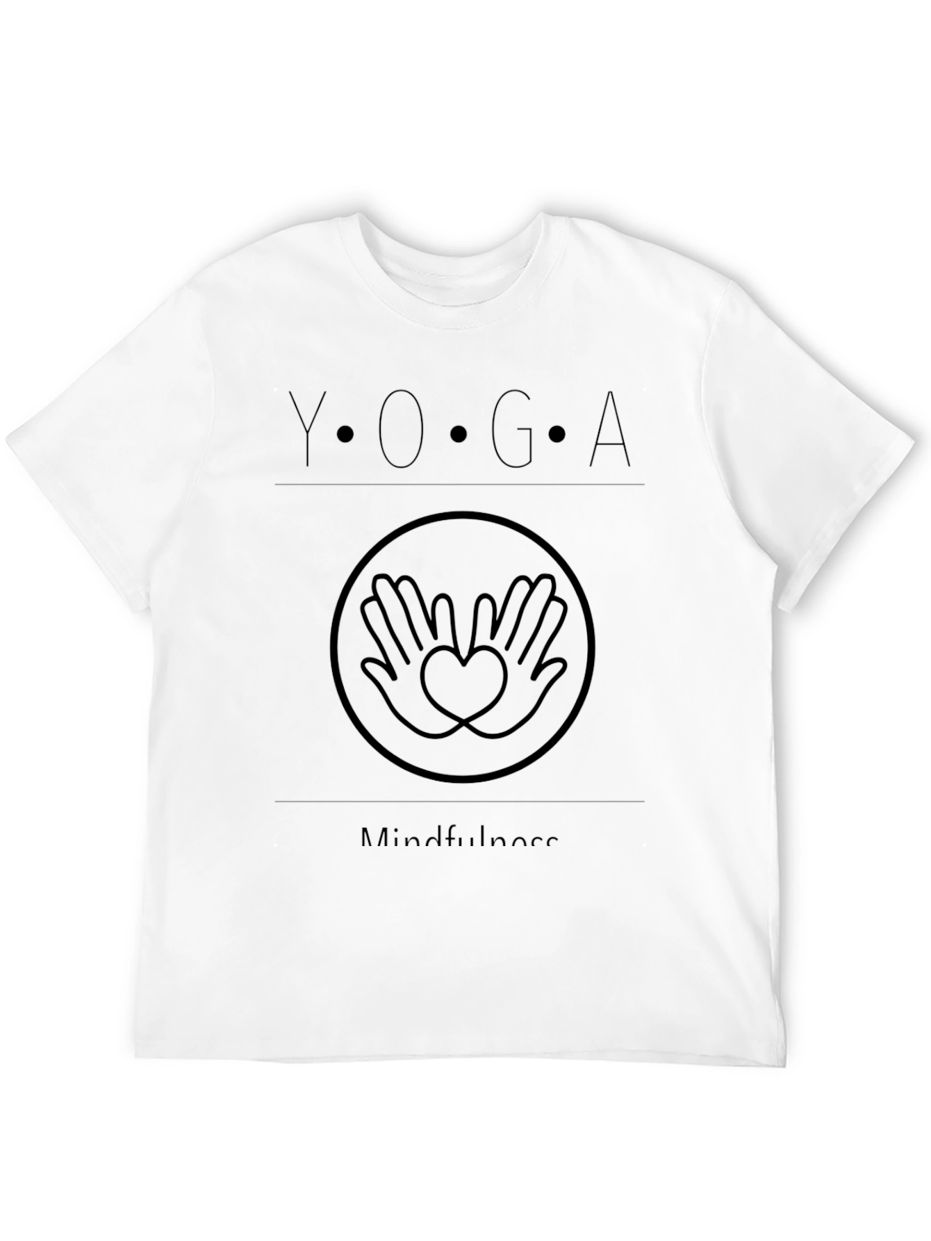 Yoga Mindfulness T-Shirt Black Cotton Blend