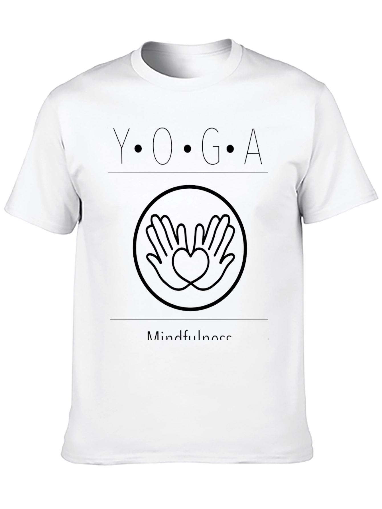 Yoga Mindfulness T-Shirt Black Cotton Blend